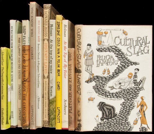 25 volumes illustrated by Edward Gorey: Title: Twenty-five volumes illustrated by Edward Gorey Author: ** Description: Includes: Neumeyer, Peter F. Why We Have Day and Night. Cloth, dj. Young Scott, [1970]. * Levine, Rhoda. He Was There Fro