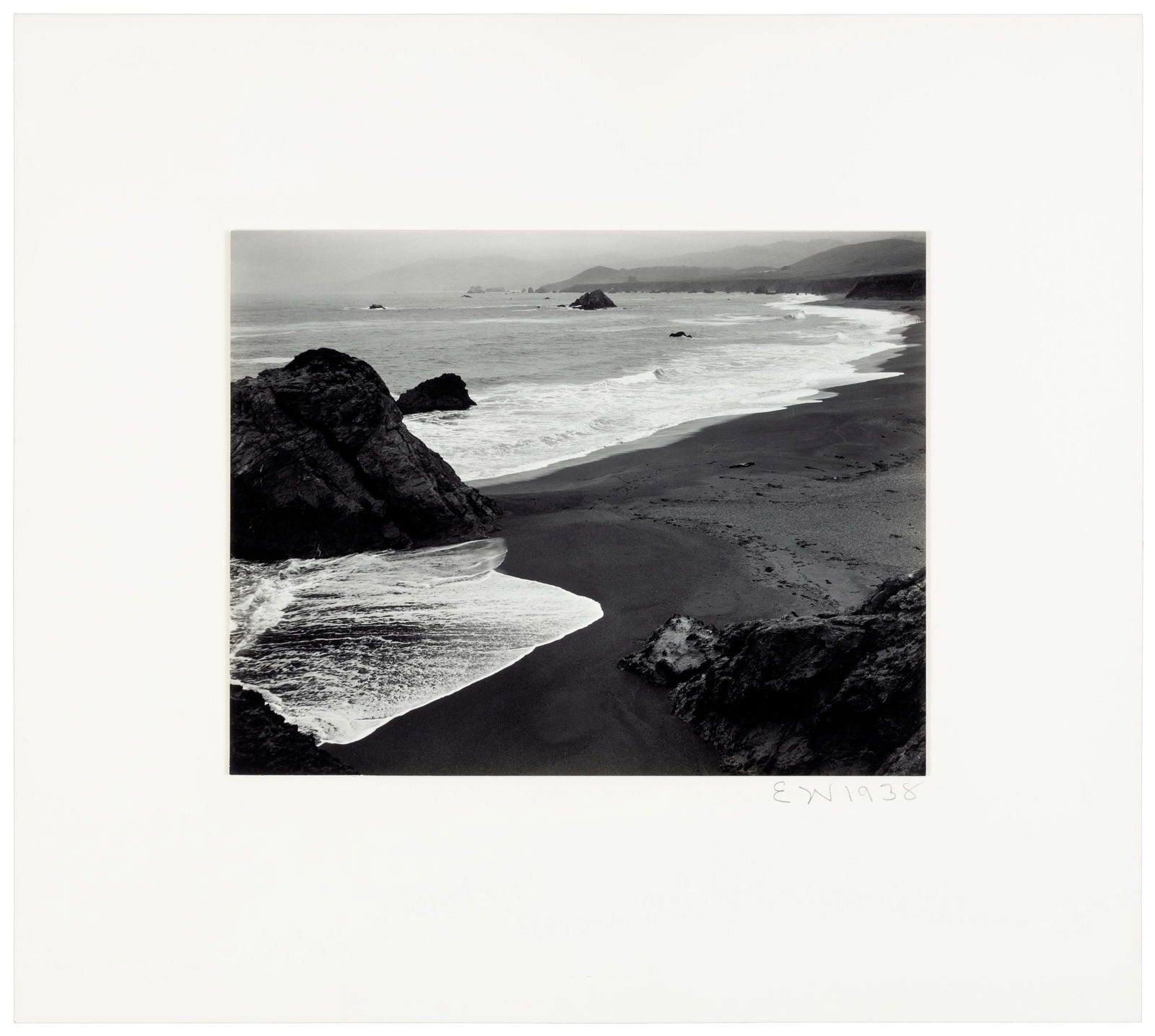 Bodega Coast initialed by Edward Weston (1 of 2)