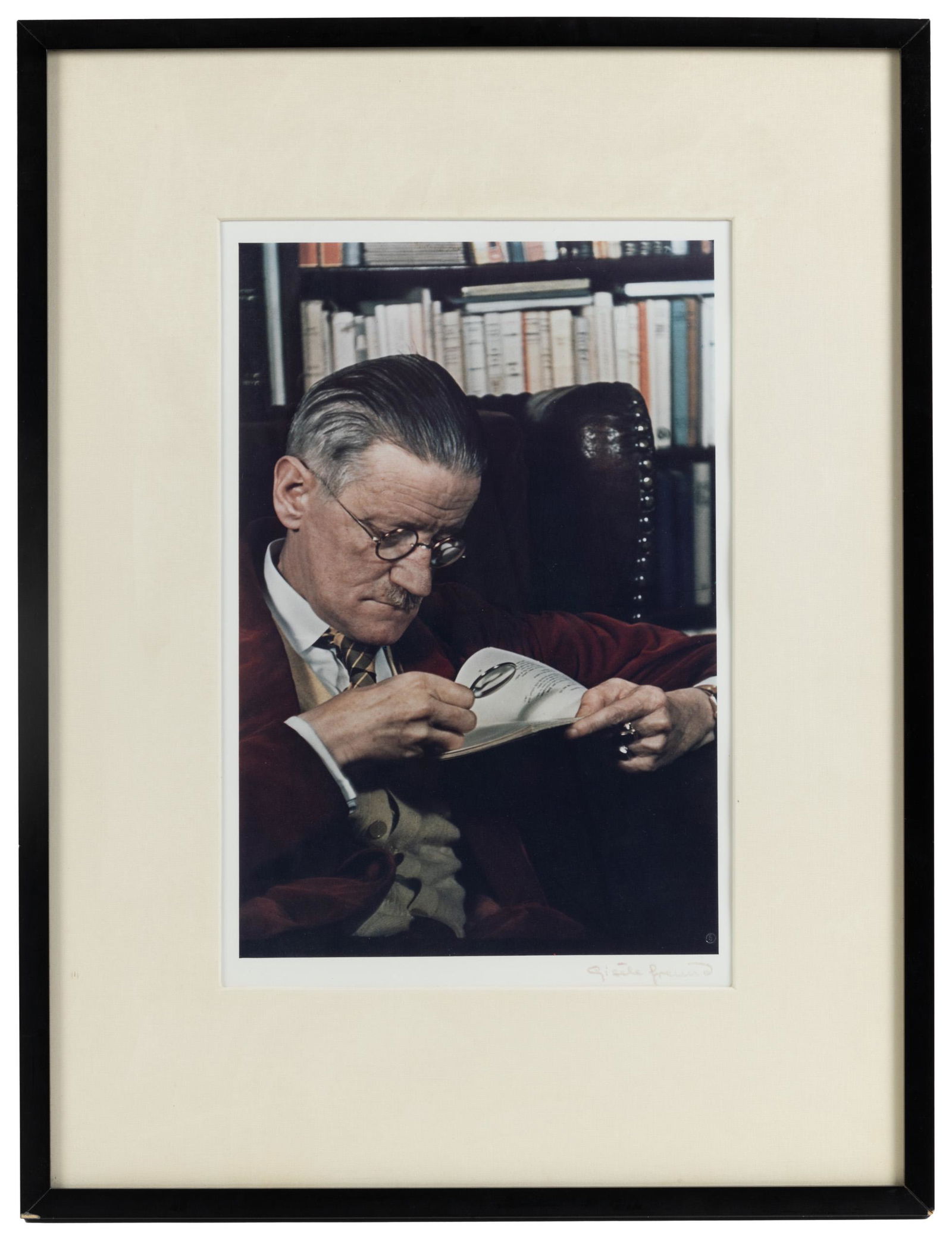 James Joyce Photographed signed by Freund (1 of 4)