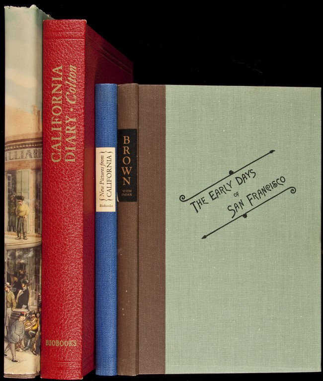 4 Biobooks on western Americana: Title: Four volumes of Western Americana published by Biobooks Author: ** Description: Includes: Barry, T.A. & B.A. Patten. San Francisco California, 1850. With dj. With The Barry and Patten Index by 