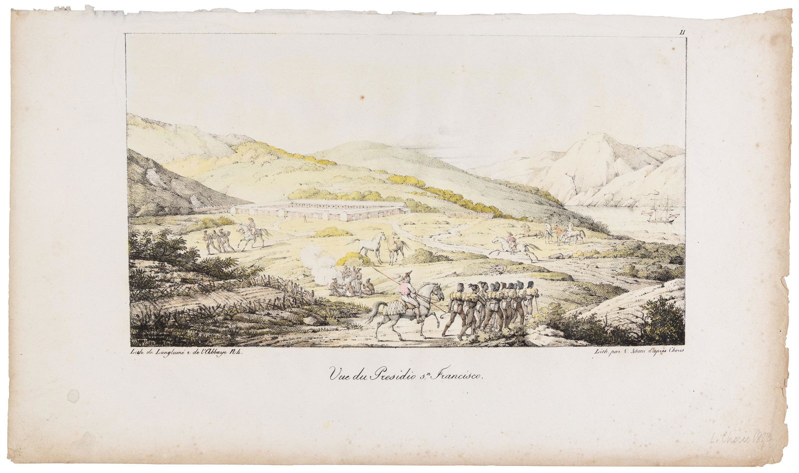 Choris' view of the S.F. Presidio, 1822 (1 of 5)