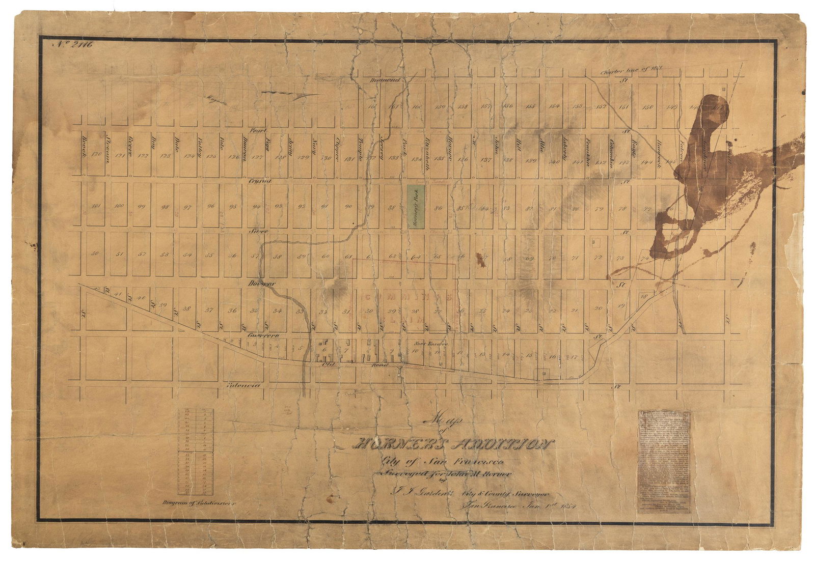 Mission & Noe Valley subdivision, 1854 (1 of 4)
