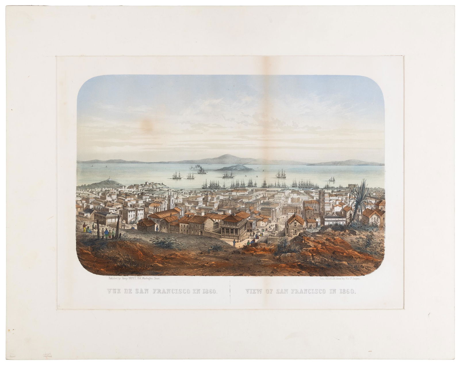 Rare bird's-eye view of San Francisco in 1860 (1 of 5)