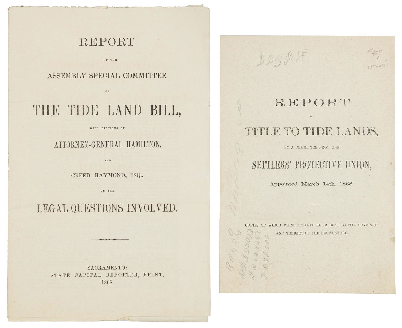Report on San Francisco Tide Lands 1868 (1 of 3)