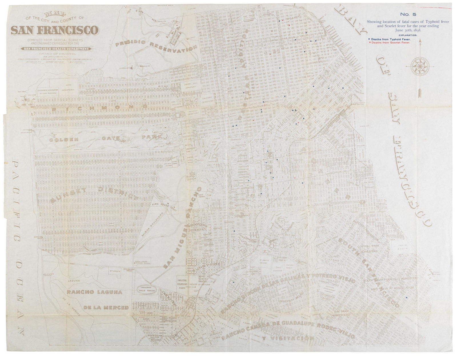 Mapping Typhoid & Scarlet Fever in S.F. 1898 (1 of 3)
