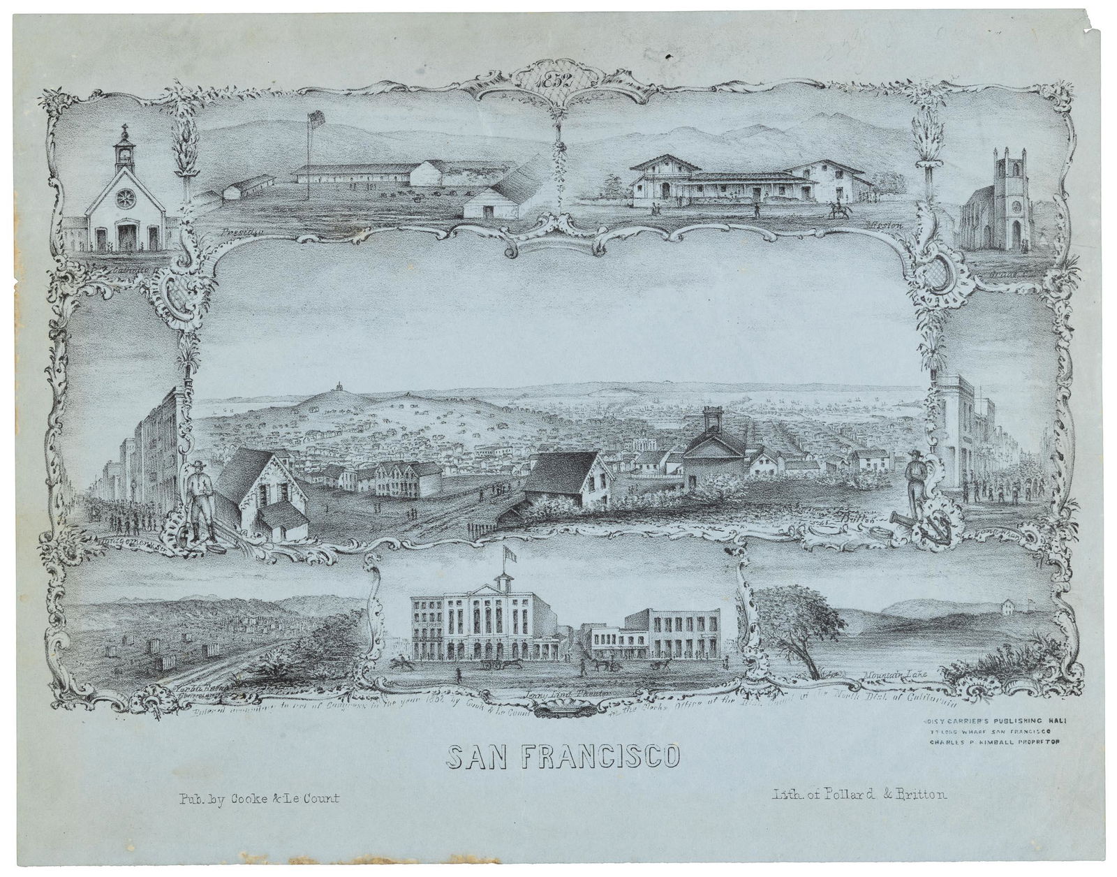 Multiple views of San Francisco in 1852 (1 of 3)