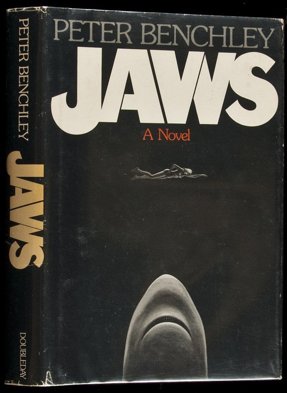 Jaws 1st ed in dj by Peter Benchley: Title: Jaws Author: Benchley, Peter Description: Black cloth, pictorial jacket. First Edition.Basis for Steven Spielberg's classic film. Heading: Place Published: Garden City, NY Publisher: Doubleday 