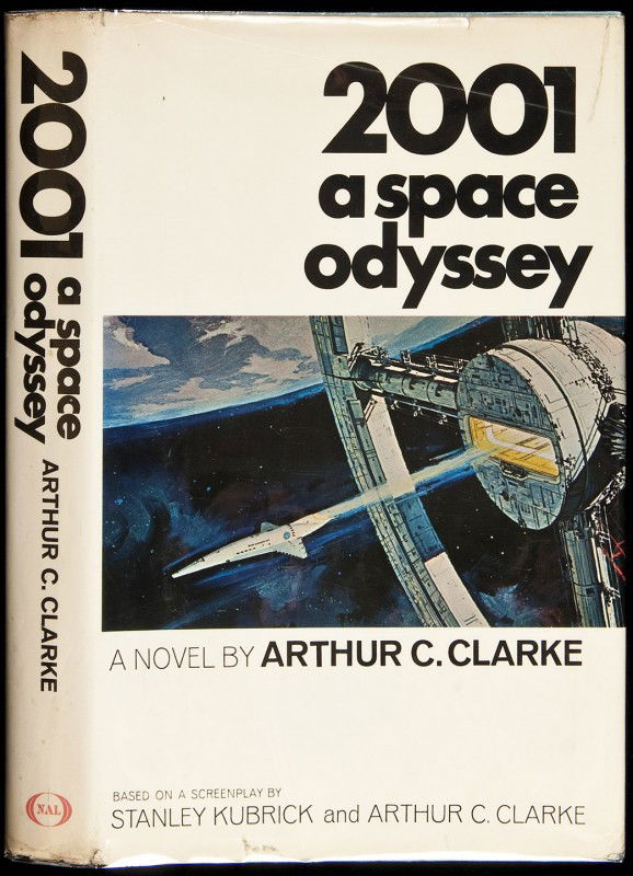 Arthur C. Clarke 2001: A Space Odyssey: Title: 2001: A Space Odyssey Author: Clarke, Arthur C. Description: Based on a screenplay by Stanley Kubrick and Arthur C. Clarke. Black and blue boards, spine lettered in silver and blue, pictorial e