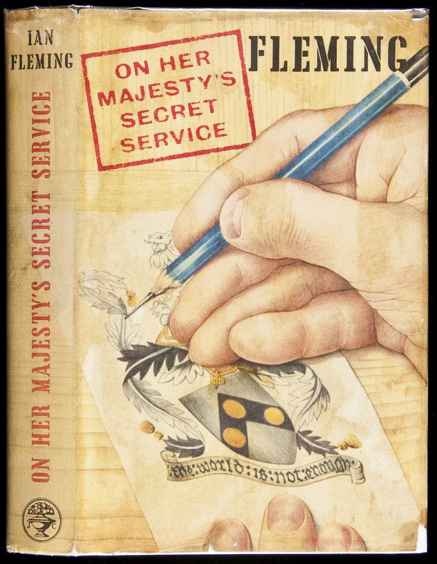 On Her Majesty's Secret Service 1st in dj: Title: On Her Majesty's Secret Service Author: Fleming, Ian Description: Black-brown boards, pictorial jacket. First Edition.The eleventh title in the 007 James Bond series. Heading: Place Published: 