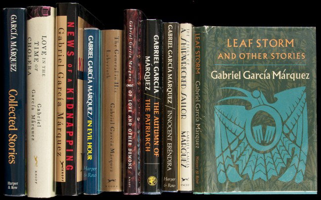 Ten titles by Gabriel García Márquez, English: Title: Ten English language editions of works by Gabriel García Márquez Author: Márquez, Gabriel García Description: Includes: Collected Stories. Harper & Row, [1984]. * Love in the Time of Choler