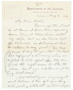 Underground RR Conductor later helps civilize American Indians: Heading: (African-American, 1884)Author: Stevens, Ezra L.Title: Acting Commissioner of Indian Affairs letter about progress in civilizing the American Indians Place Published: Washington, DC