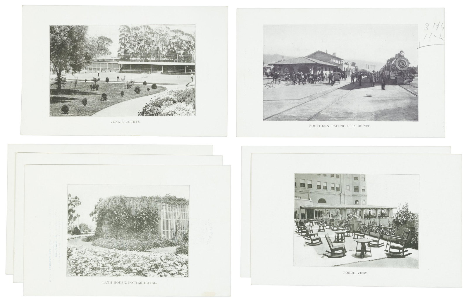 Fine dining at Santa Barbara hotel: Heading: (California - Santa Barbara) Author: Potter, Milo M., Manager Title: The Potter, Santa Barbara, California - set of menus in envelope Place Published: Santa Barbara Publisher: Date Publi