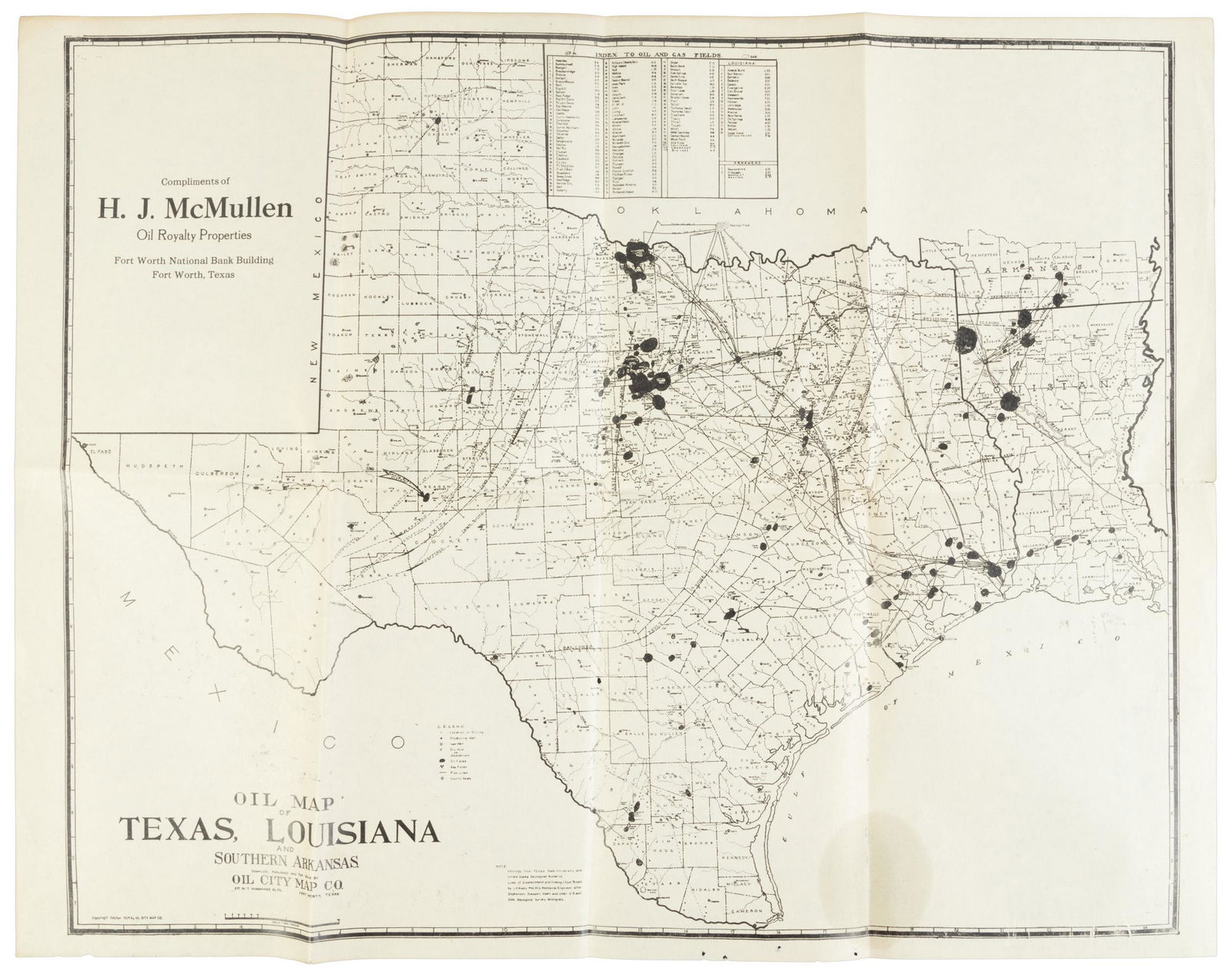 Rare 1924 oil map of Texas (#0531) on May 05, 2022 | PBA Galleries in CA