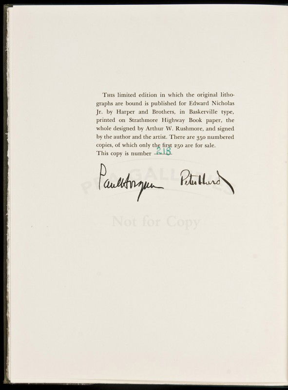 Paul Horgan The Return of the Weed Signed Ltd: Title: The Return of the Weed Author: Horgan, Paul Description: Illustrated with original lithographs by Peter Hurd, including tipped-in frontispiece. (4to) green cloth, paper spine label, glassine ja