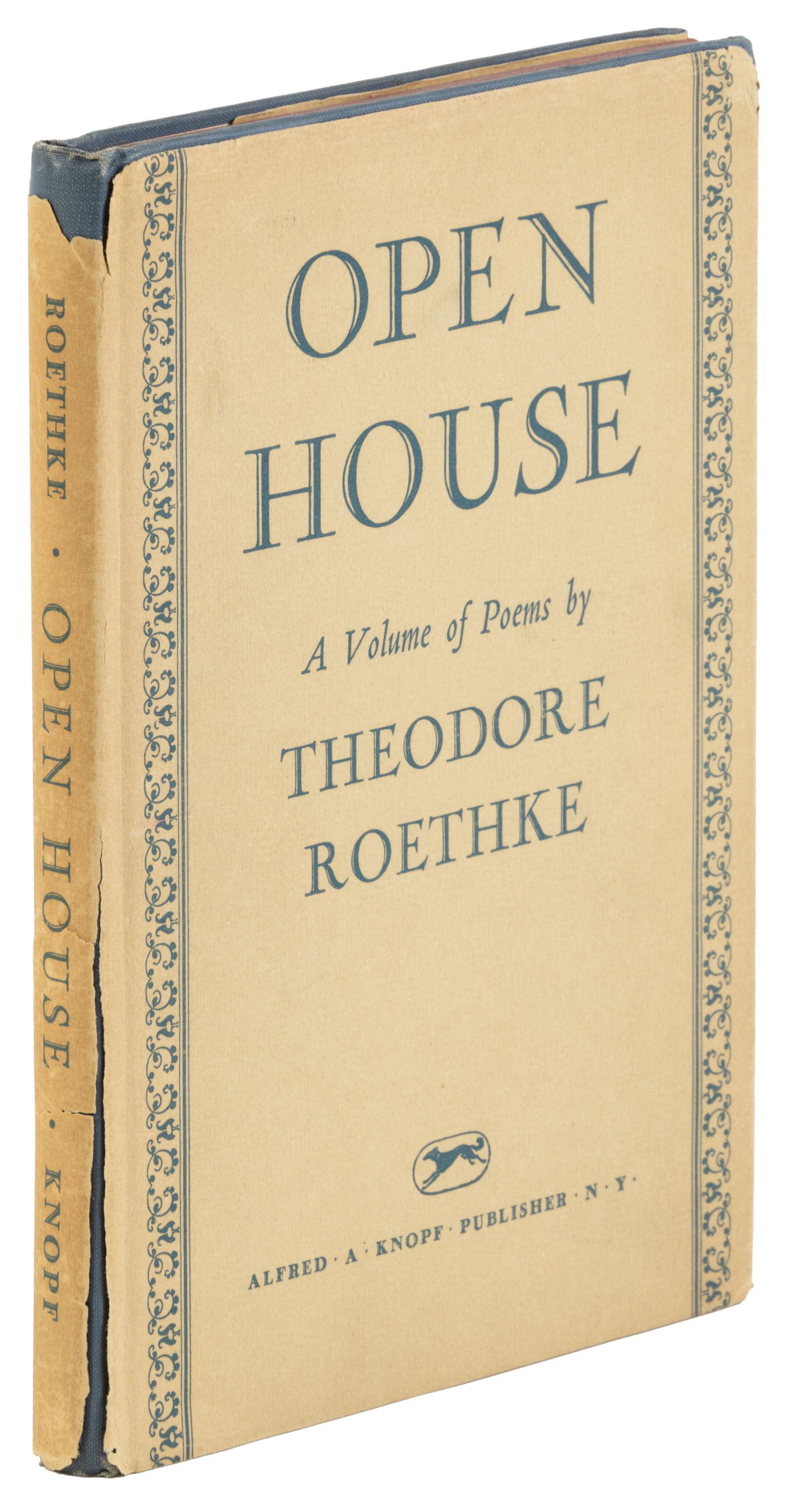 Roethke's 1st book inscribed (1 of 3)