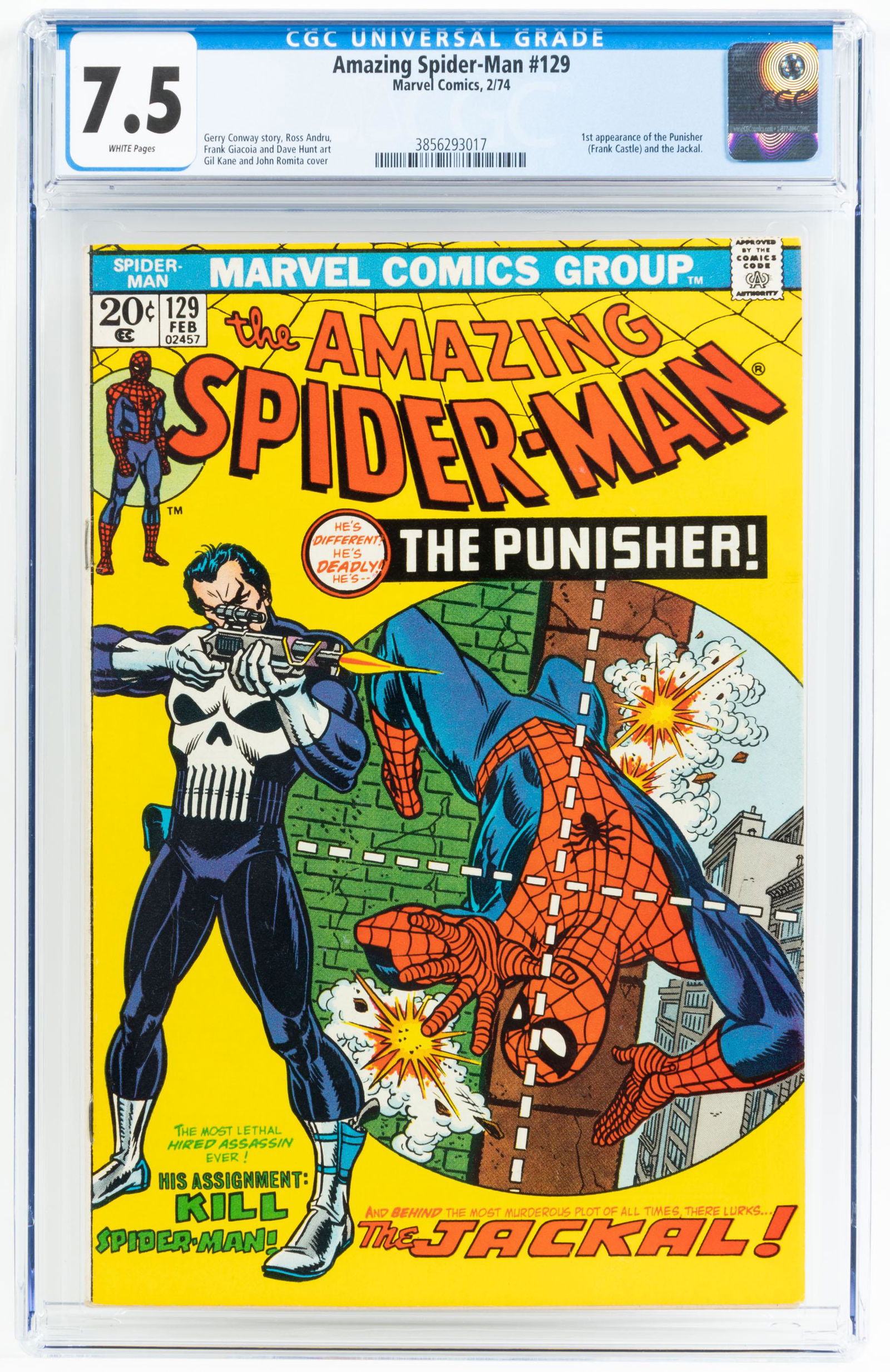 AMAZING SPIDER-MAN #129 * CGC 7.5 * 1st App: PUNISHER (1 of 2)