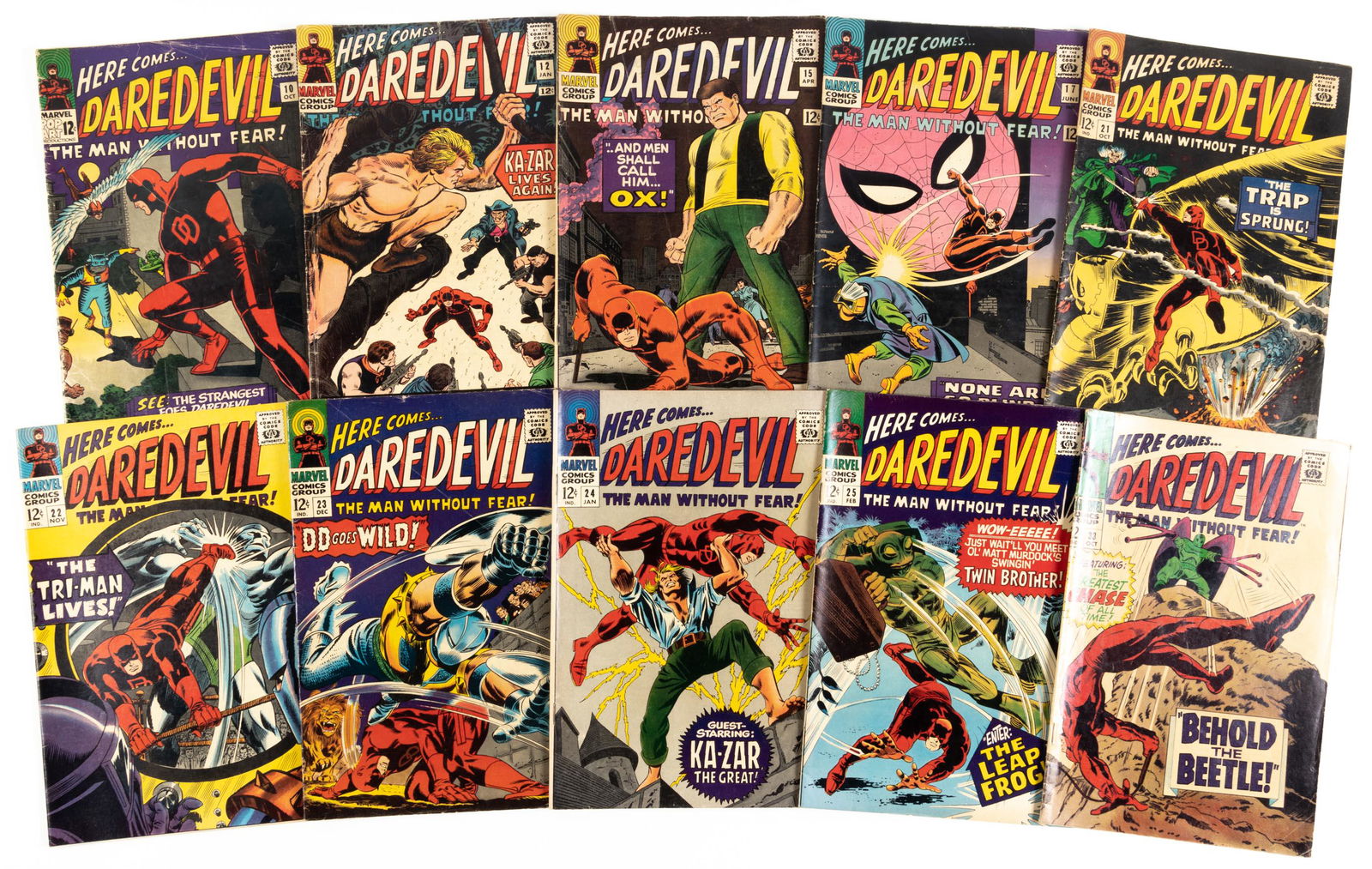 DAREDEVIL * Lot of 20 Comics * 10 (Wood), 17 (Romita Spidey), etc. (1 of 4)