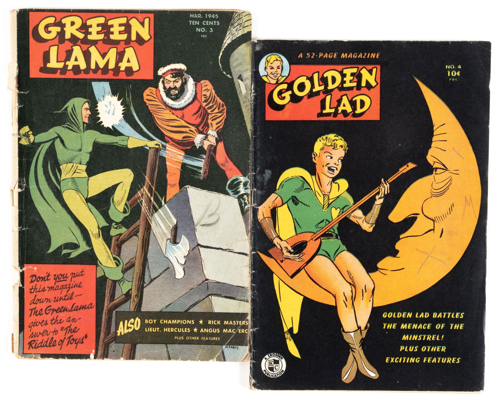 GOLDEN LAD #4 & GREEN LAMA #3 * Lot of 2 Comics (1 of 2)