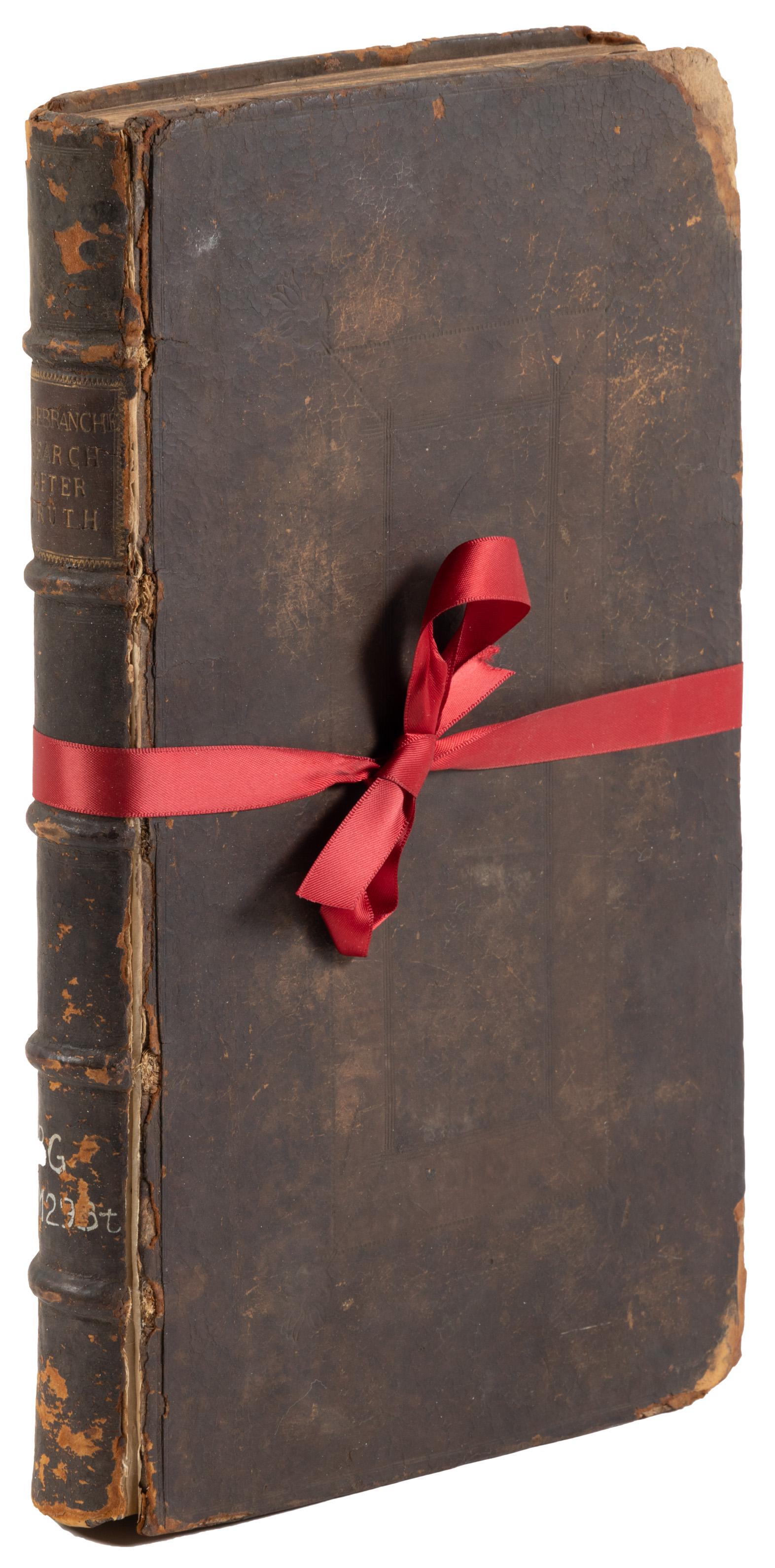 Malebranche's Treatise on Truth 1694: Heading: Author: Malebranche, Nicolas Title: Father Malebranche's Treatise Concerning The Search after Truth. The Whole Work Compleat. To which is Added The Author's Treatise of Nature, and Grace. Bei