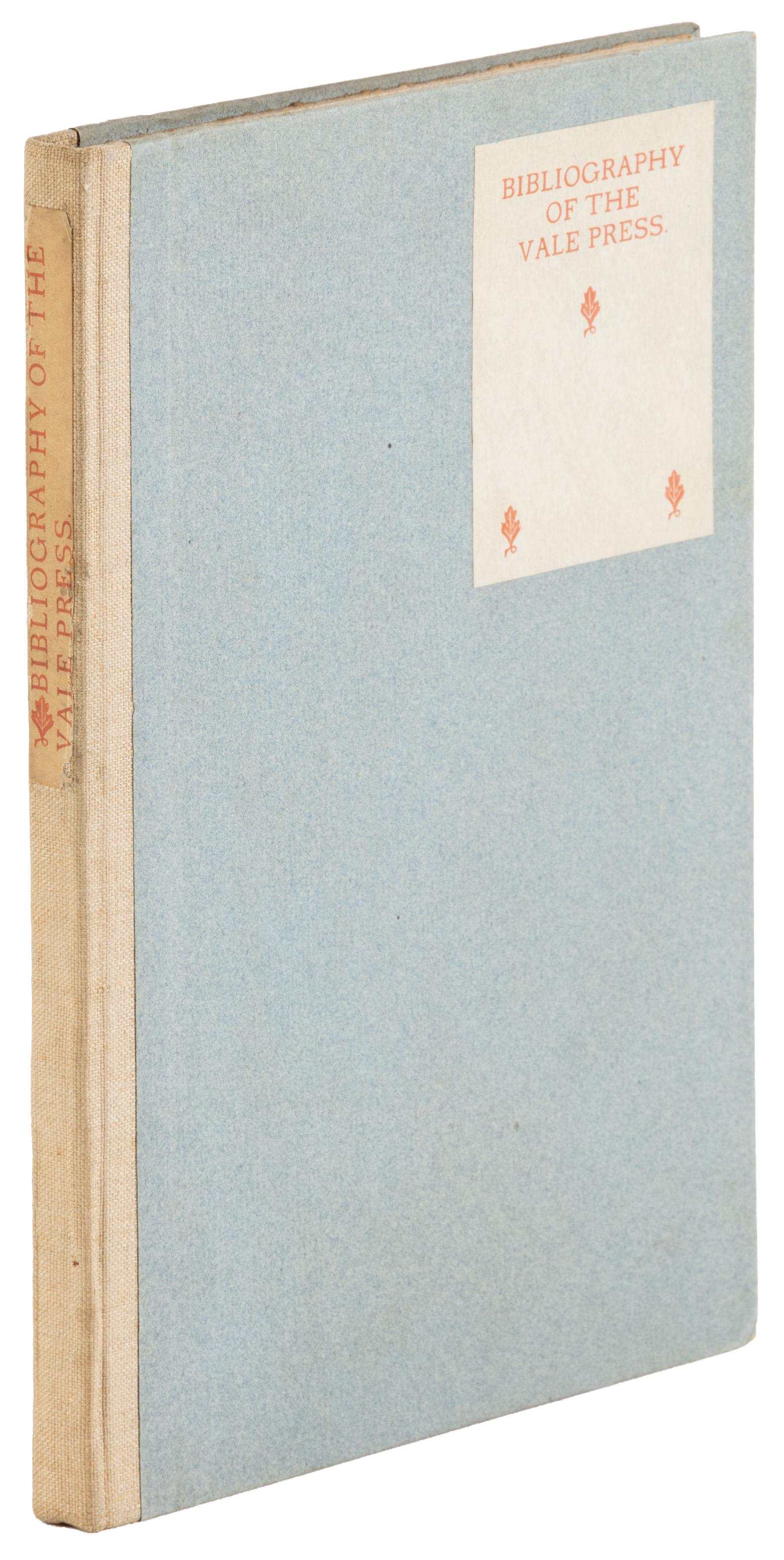 Bibliography of the Vale Press (1 of 1)