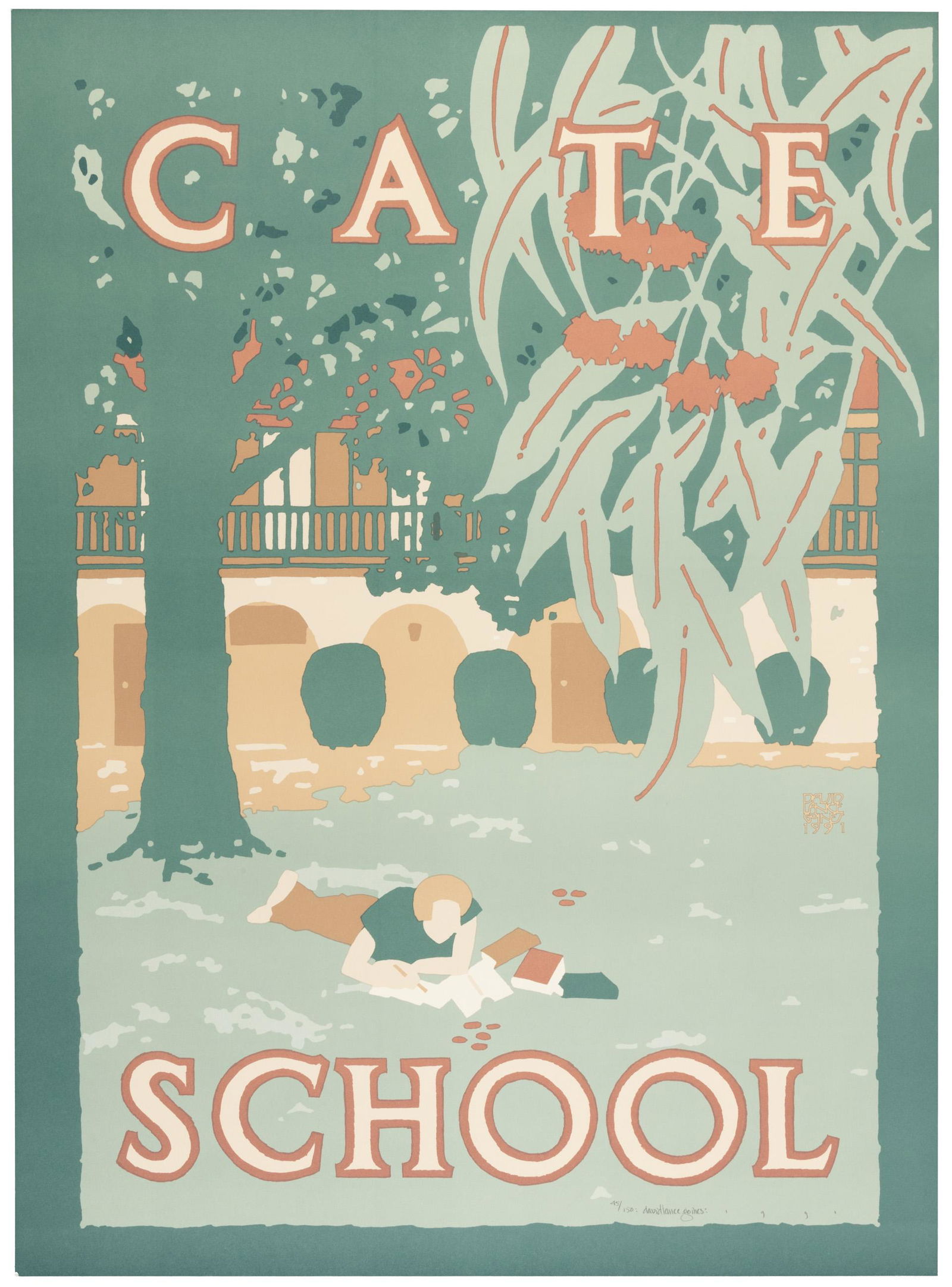 Cate School poster signed by Goines (1 of 1)