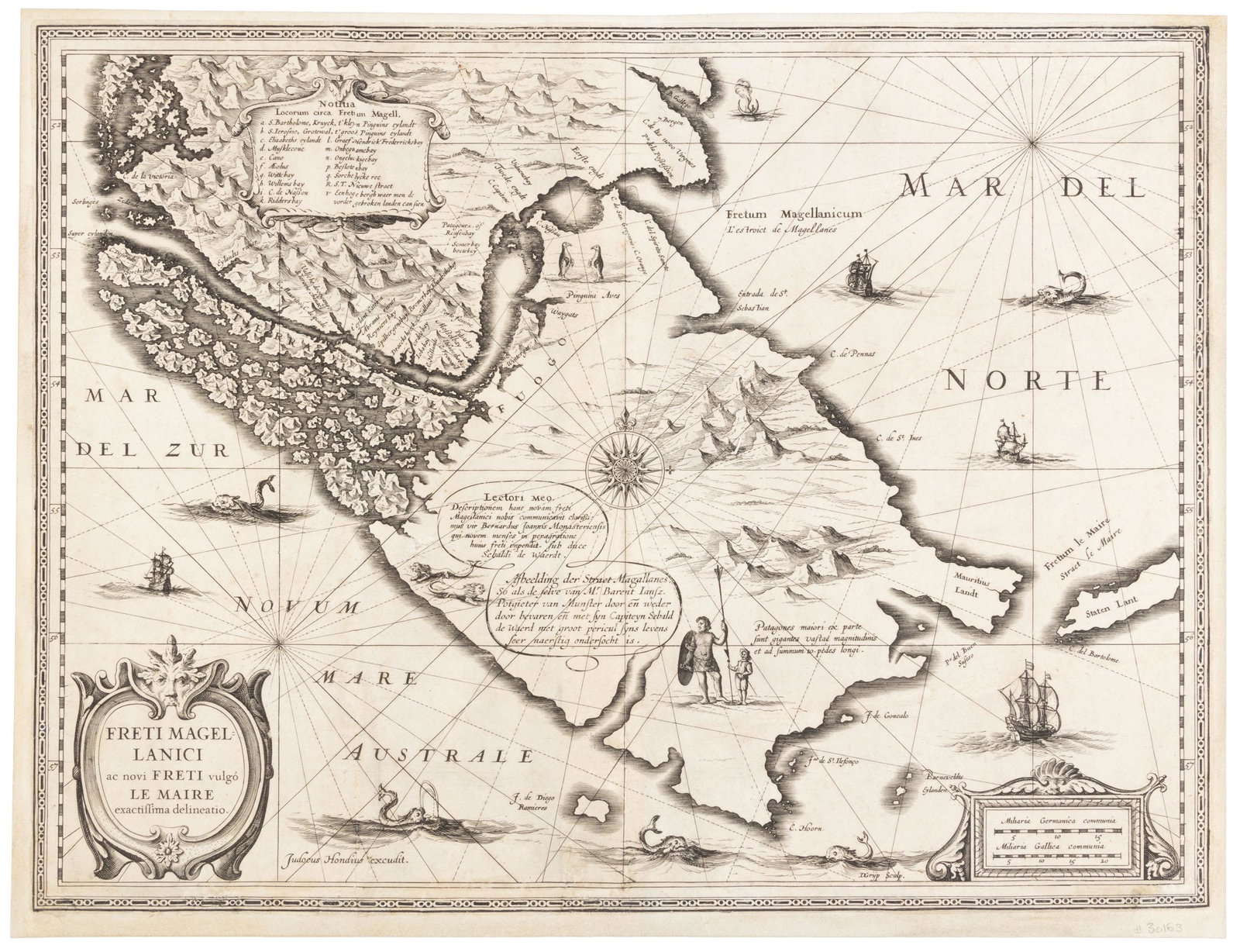 Rare map of Straight of Magellan, 1630 (1 of 7)