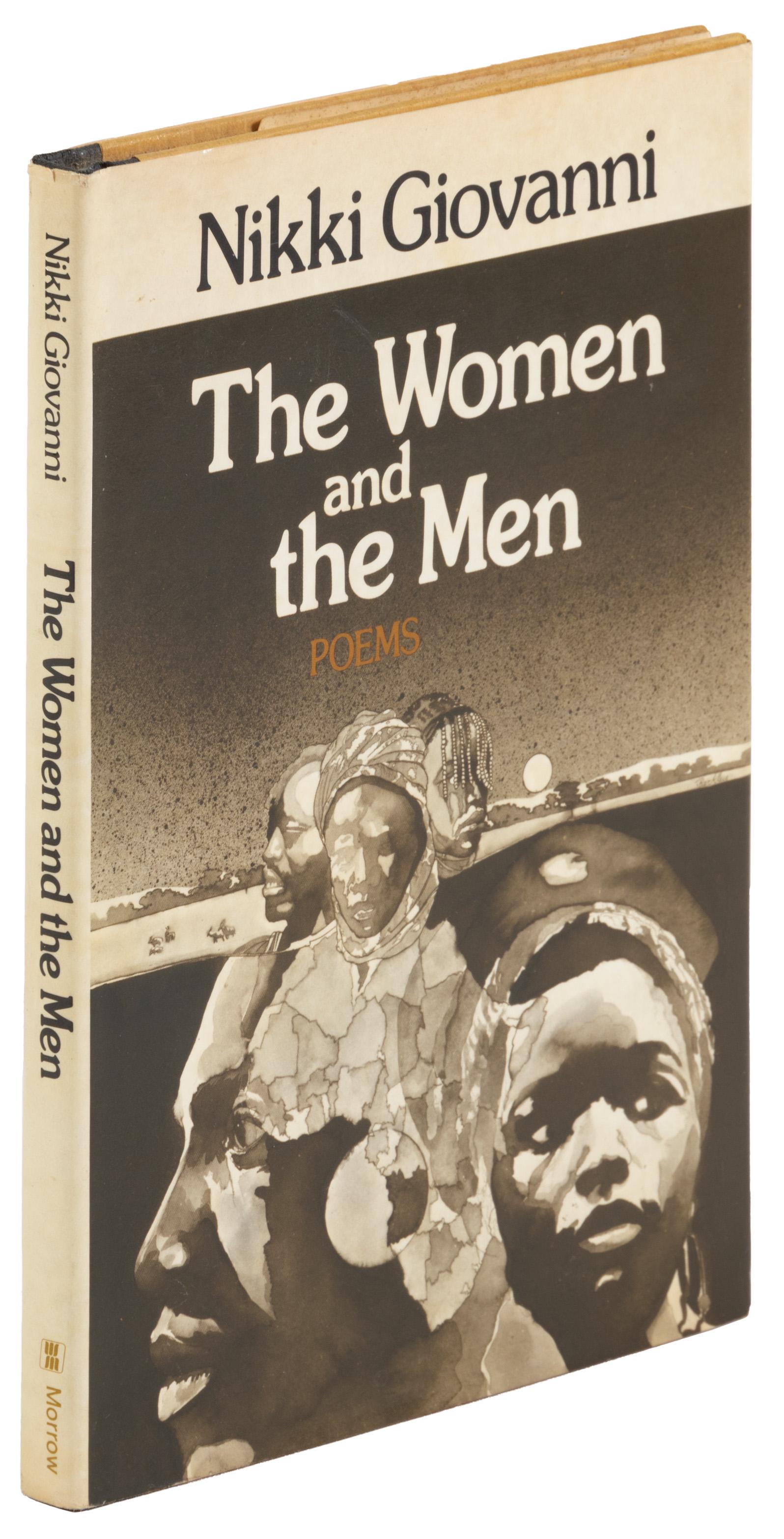 Signed and inscribed by Nikki Giovanni: Heading: Author: Giovanni, Nikki Title: The Women and the Men Place Published: New York Publisher:William Morroe and Company, Inc. Date Published: 1975 Description: Cloth-backed