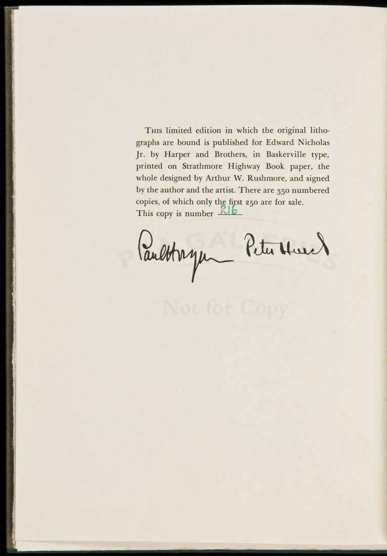 Paul Horgan The Return of the Weed Signed Ltd: Title: The Return of the Weed Author: Horgan, Paul Description: Illustrated with original lithographs by Peter Hurd, including tipped-in frontispiece. (4to) green cloth, paper spine label, glassine ja