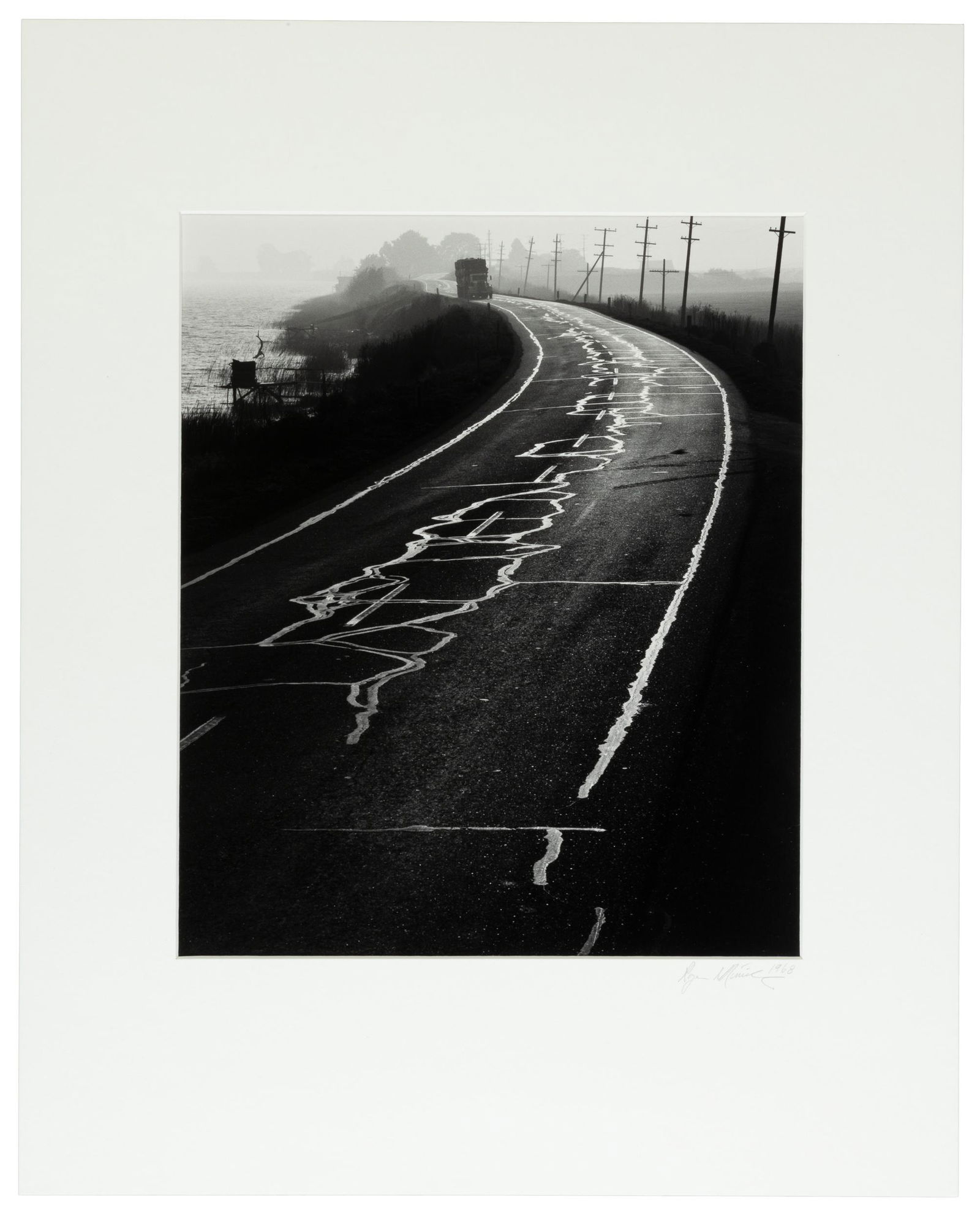Truck on Levee, 1968 signed by Roger Minick (1 of 4)