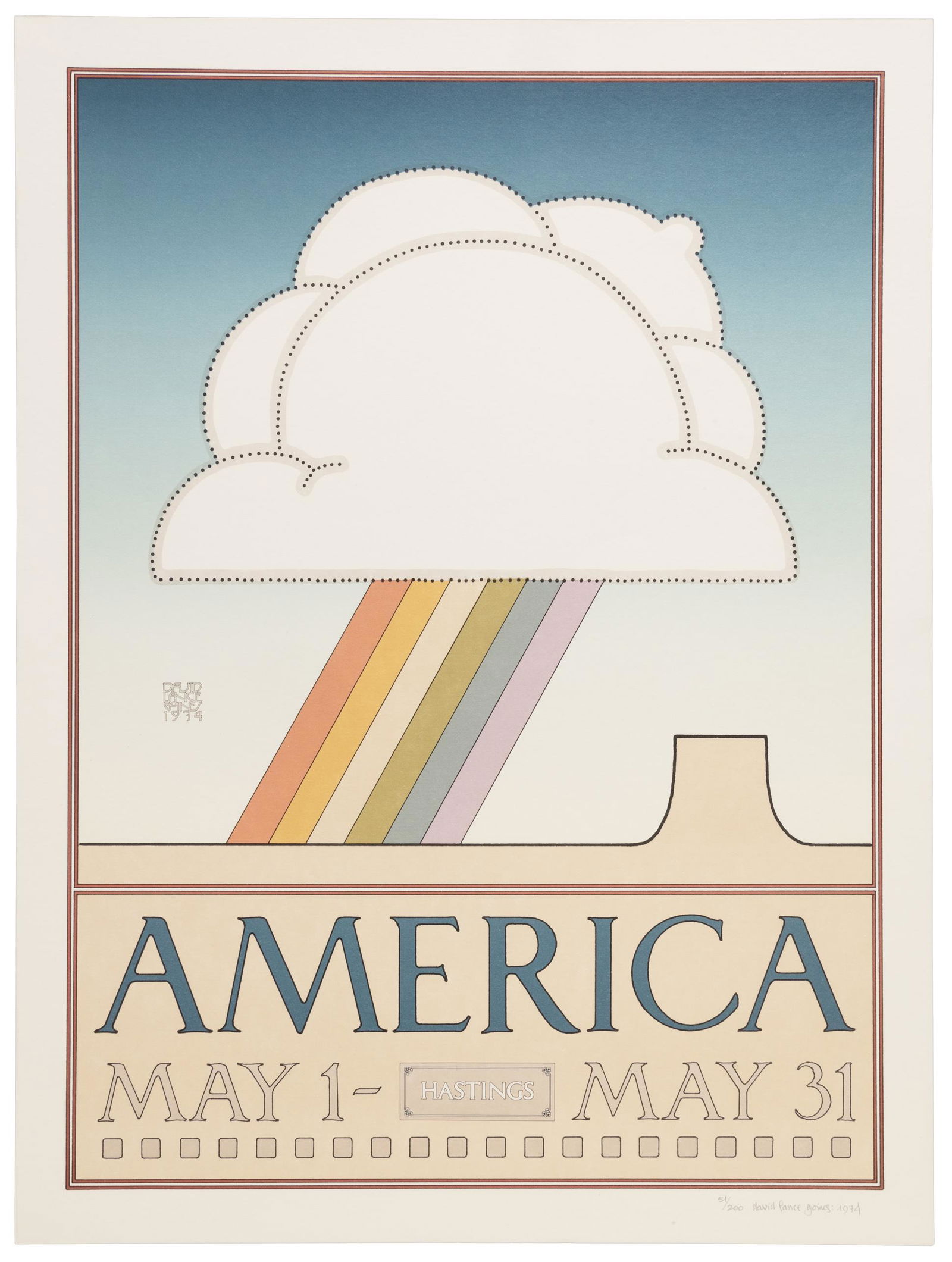 America/Hastings poster signed by Goines (1 of 2)