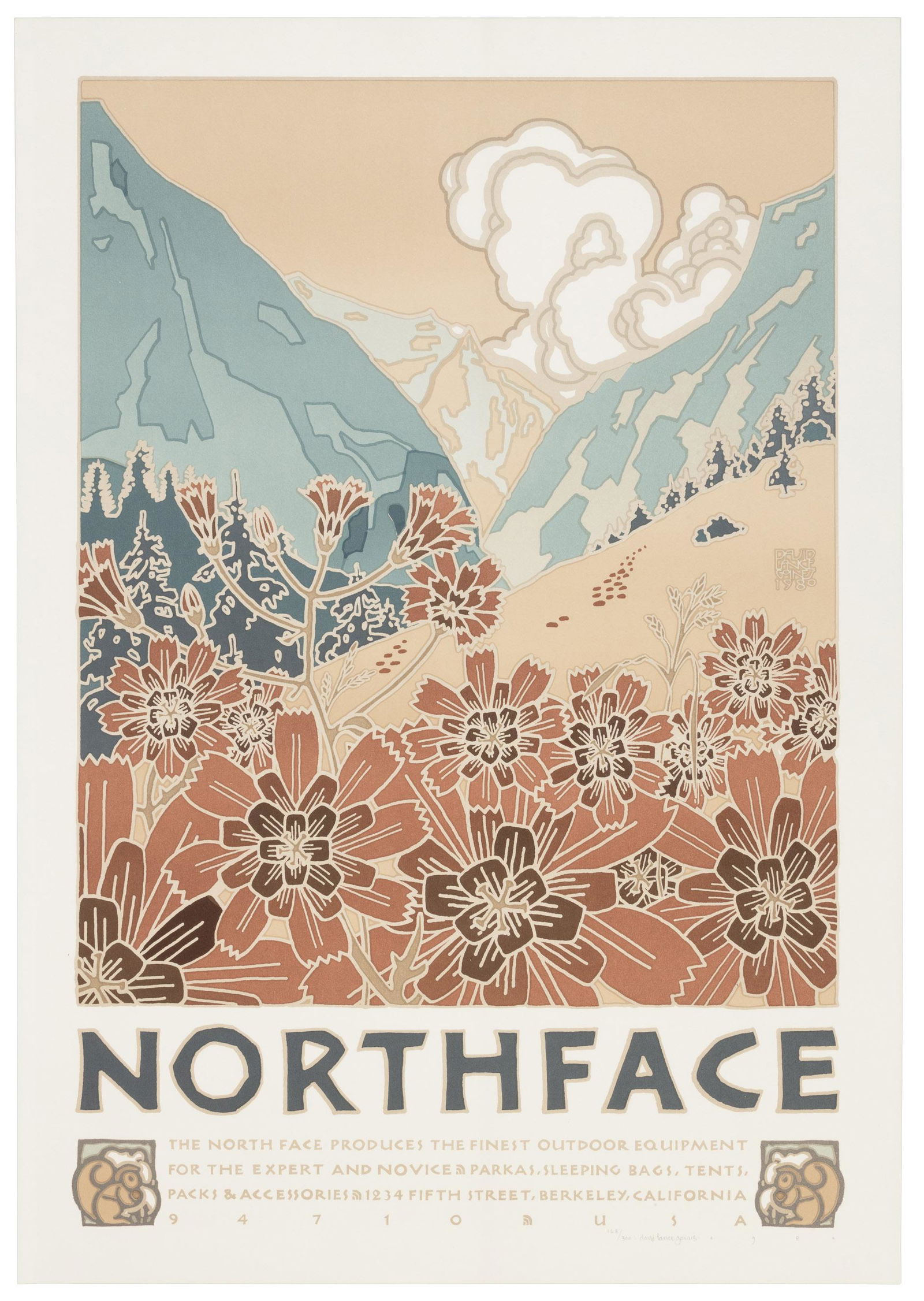 Northface (Mountains) poster signed by Goines (1 of 2)