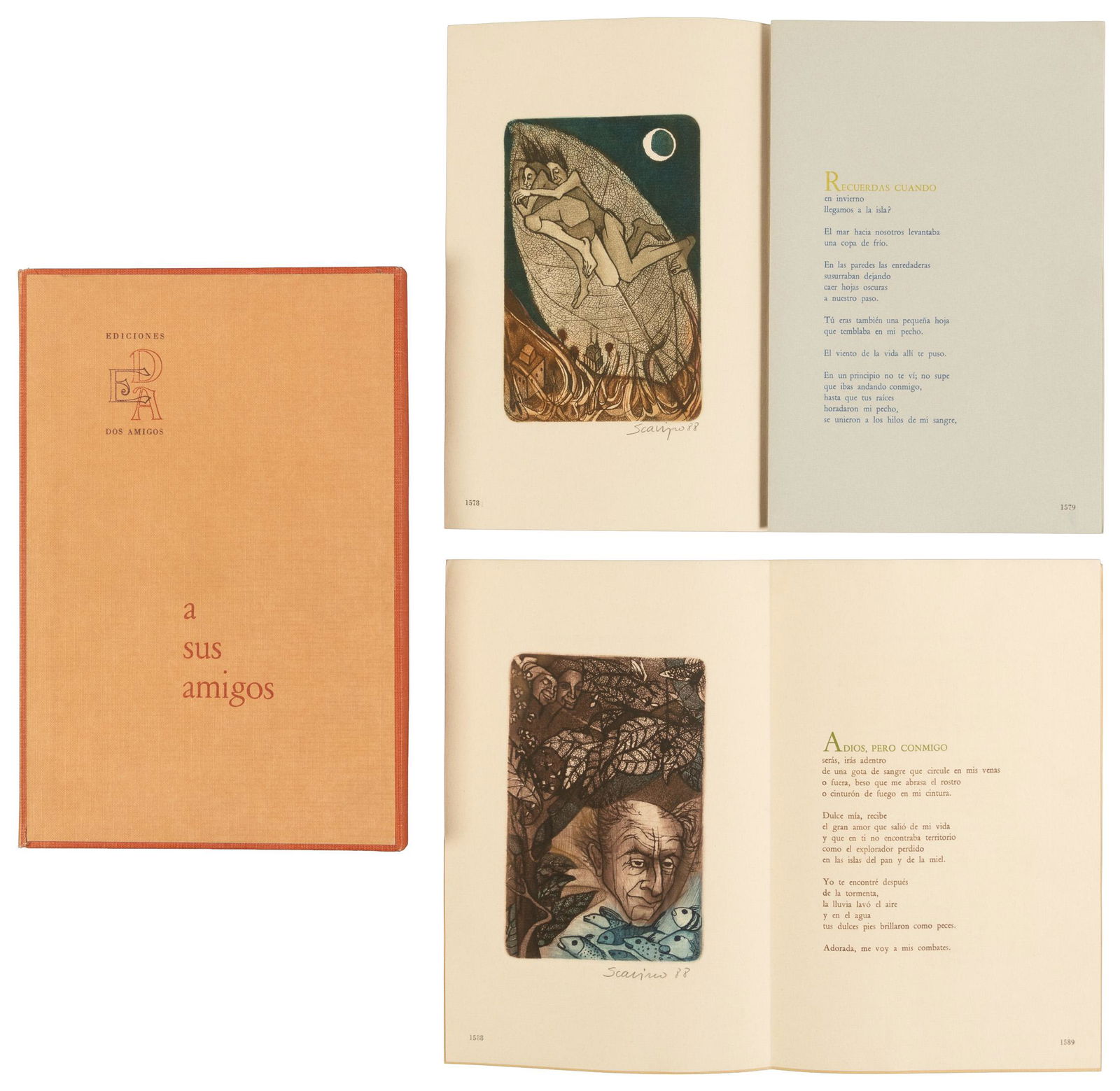 With color etchings signed by Alicia Scavino (1 of 6)