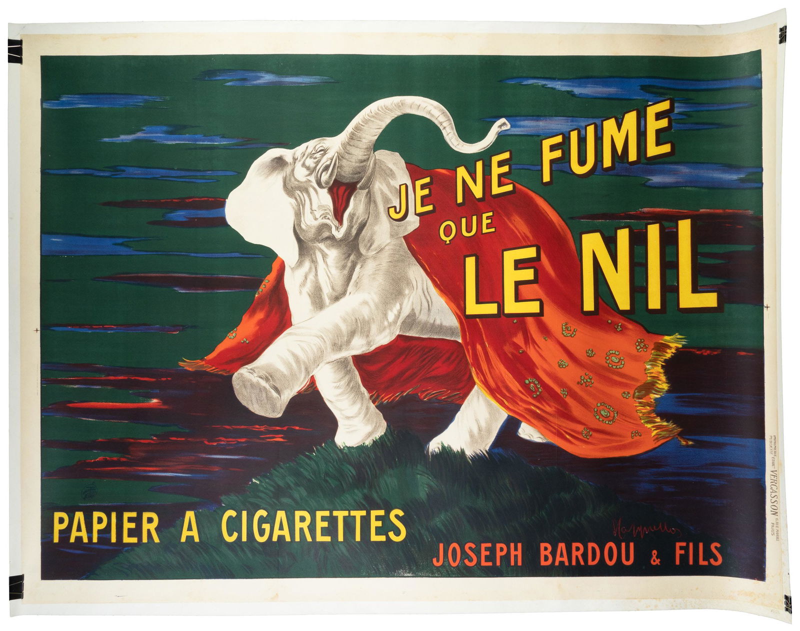 Leonetto Cappiello litho poster for Le Nil papers (1 of 2)