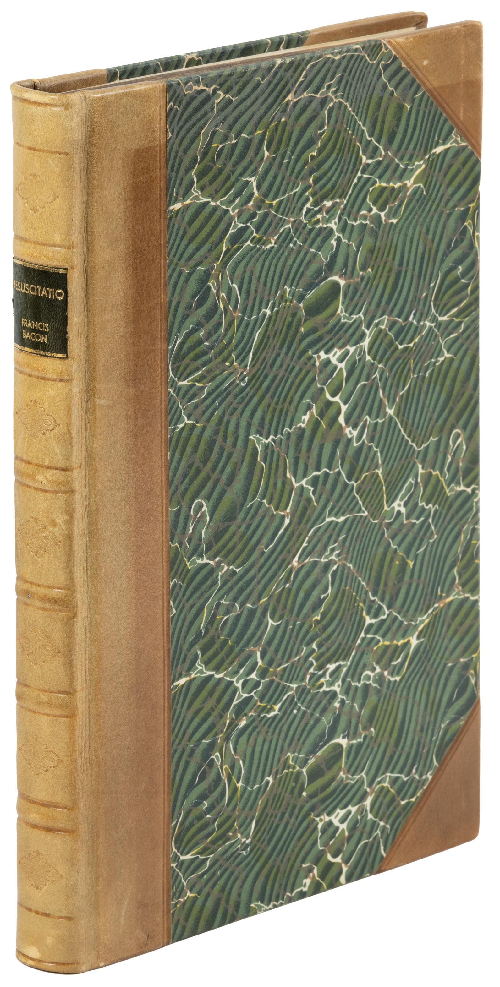 Hitherto "sleeping" texts by Francis Bacon, 1661: Heading: Author: Bacon, Francis Title: Resuscitatio. Or, bringing into Publick Light Several Pieces of the Works Civil, Historical, Philosophical, and Theological, hitherto sleeping...[bound with] Sev