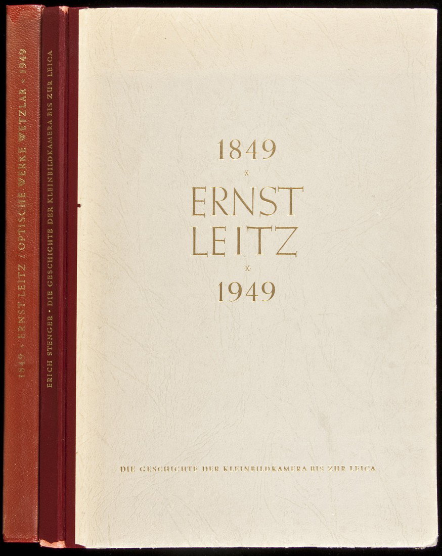 Two volumes on Ernst Leitz and Leica Cameras: Title: Two volumes on Ernst Leitz and Leica Cameras Author: ** Description: Includes: Ernst Leitz. Optische Werke - Wetzlar. 1849-1949. Two volumes in one. * Die Geschichte de Kleinbildkamera bis zur 