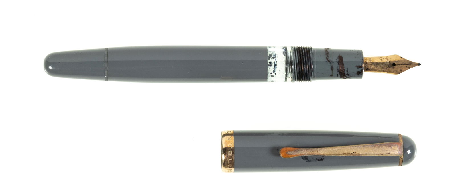 MONTBLANC No. 342 Grey Resin FP, 1950s (1 of 1)
