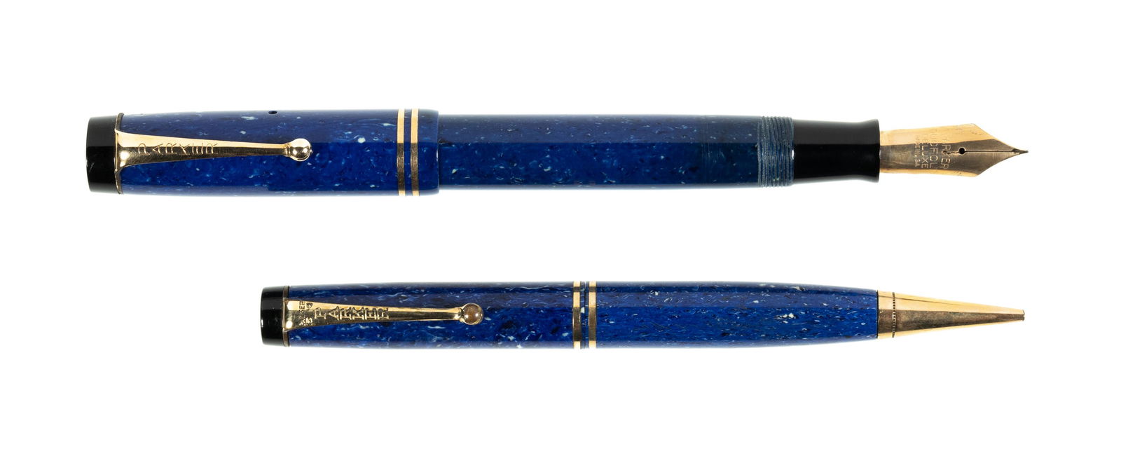 PARKER Duofold Lapis Blue FP & Pencil, c.1930s (1 of 1)