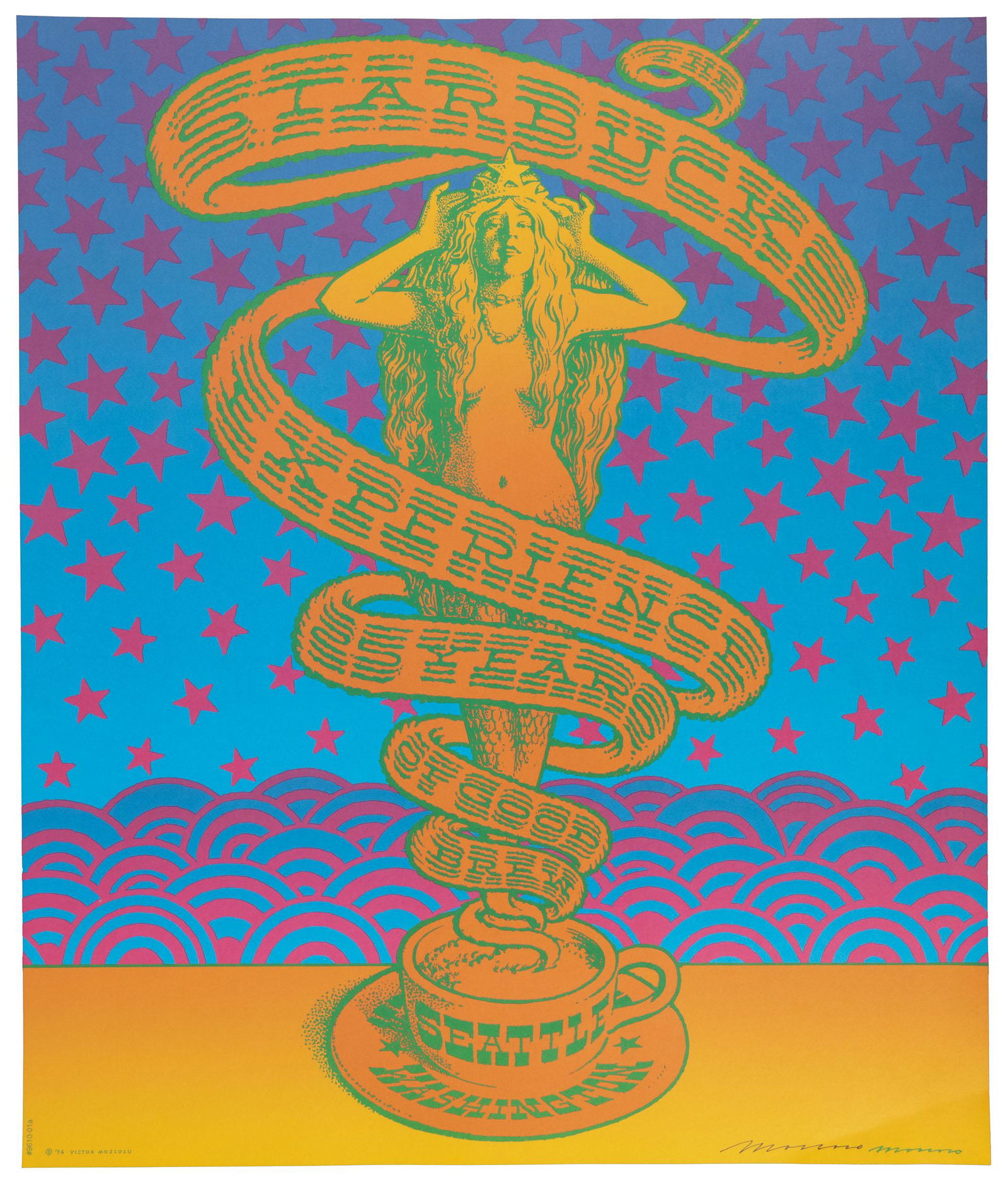 Moscoso's 1996 Starbucks poster, Signed (1 of 2)