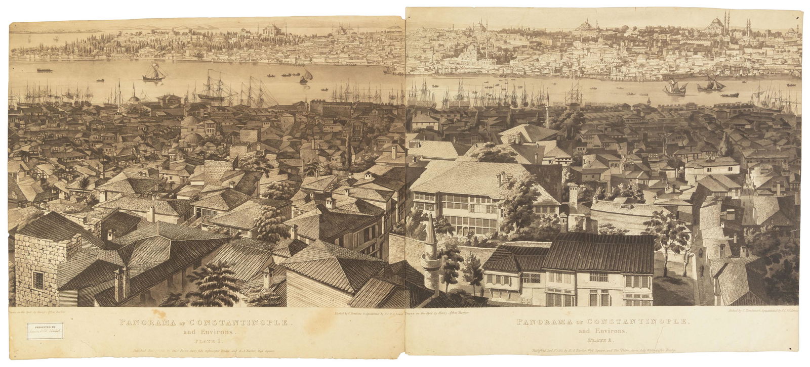 Aquatint panorama of Constantinople 1813 (1 of 5)