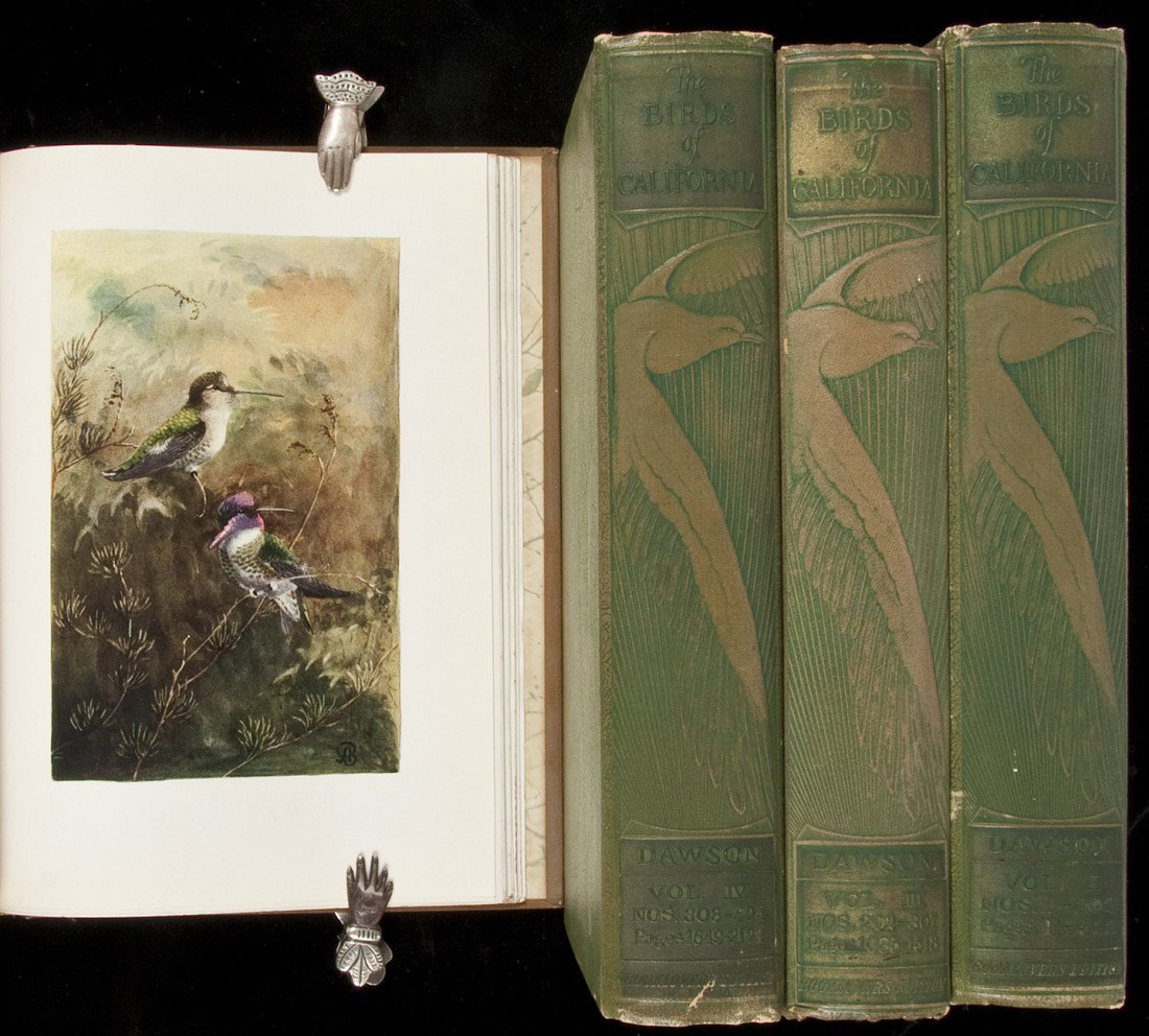 Birds of California 1/1000 booklover's edition: Title: The Birds of California: A Complete, Scientific and Popular Account of the 580 Species and Subspecies of Birds Found in the State Author: Dawson, William Leon Description: 4 volumes. Hundreds o
