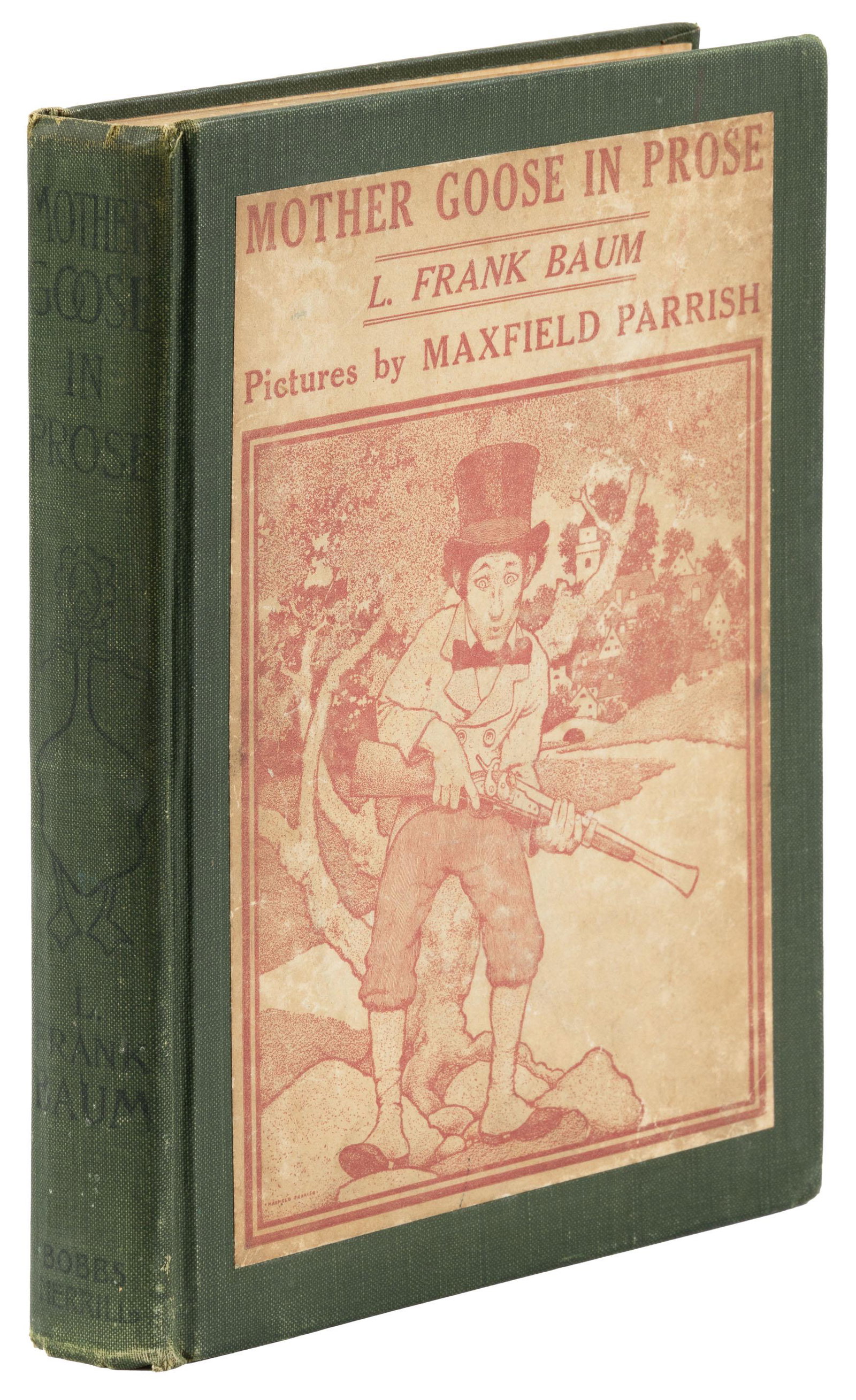 Mother Goose illustrated by Maxfield Parrish: Heading: (Parrish, Maxfield, illustrator) Author: Baum, L. Frank Title: Mother Goose in Prose Place Published: Indianapolis Publisher:Bobbs-Merrill Date Published: [c. 1920] Description