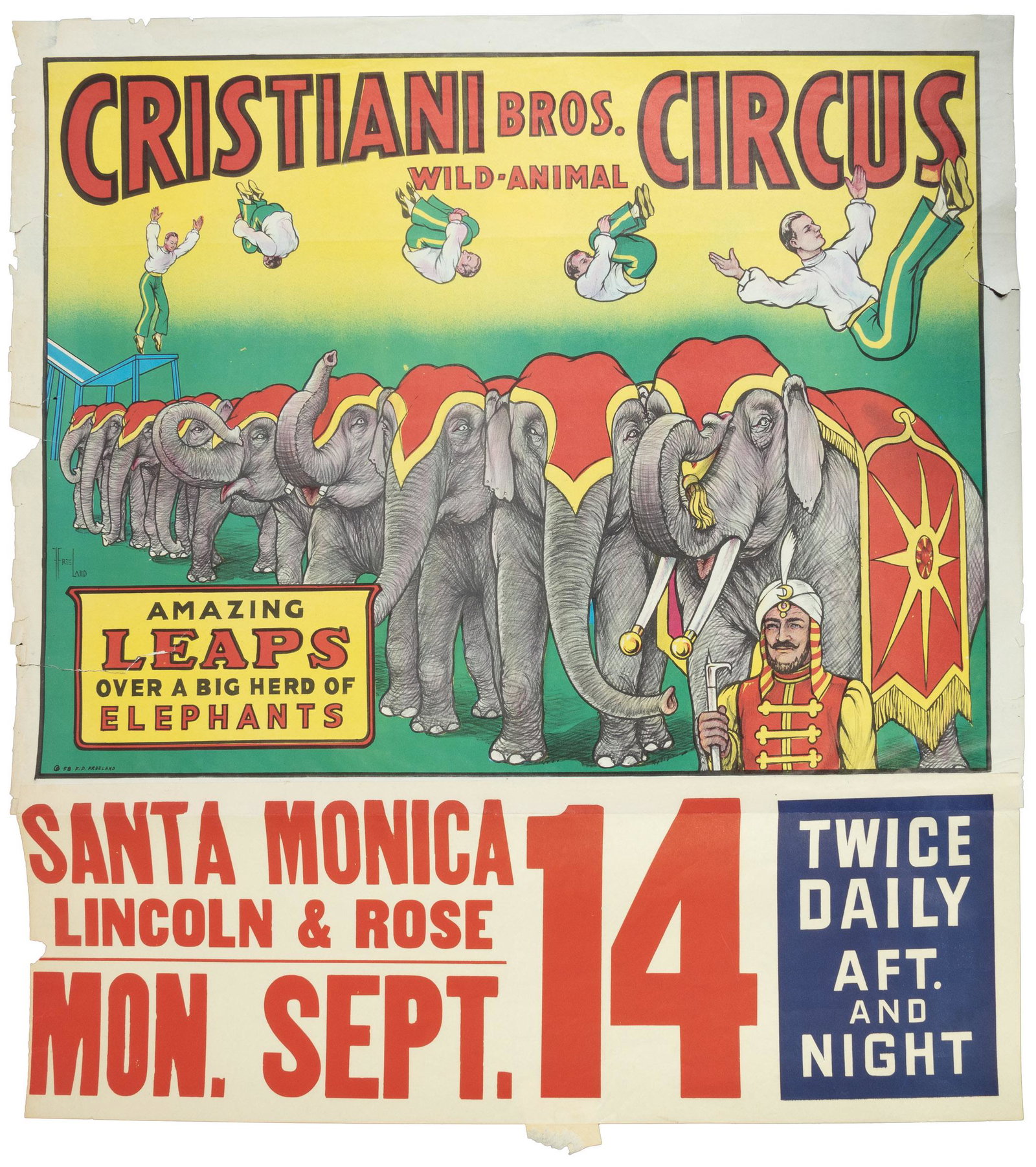Two color posters for Christiani Bros. Circus (1 of 2)