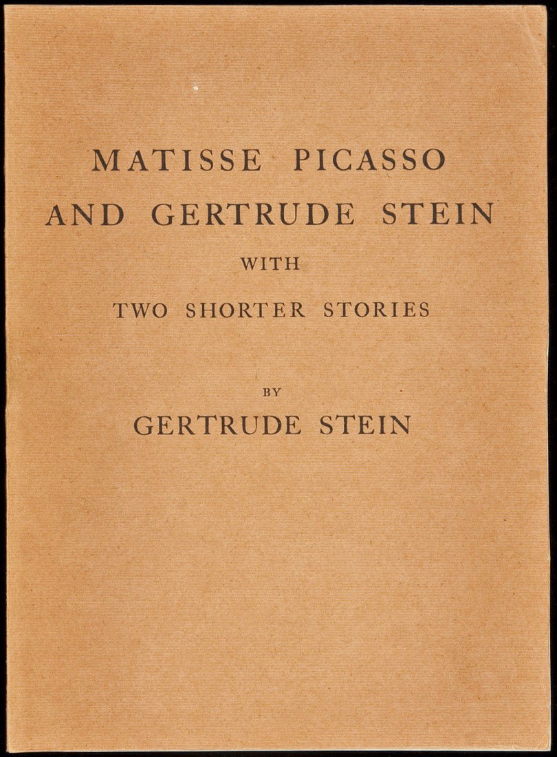 Matisse, Picasso and Gertrude Stein: Title: Matisse, Picasso and Gertrude Stein with two shorter stories Author: Stein, Gertrude Description: Original printed wrappers, printed slipcase. First Edition.One of 500 copies printed by Maurice