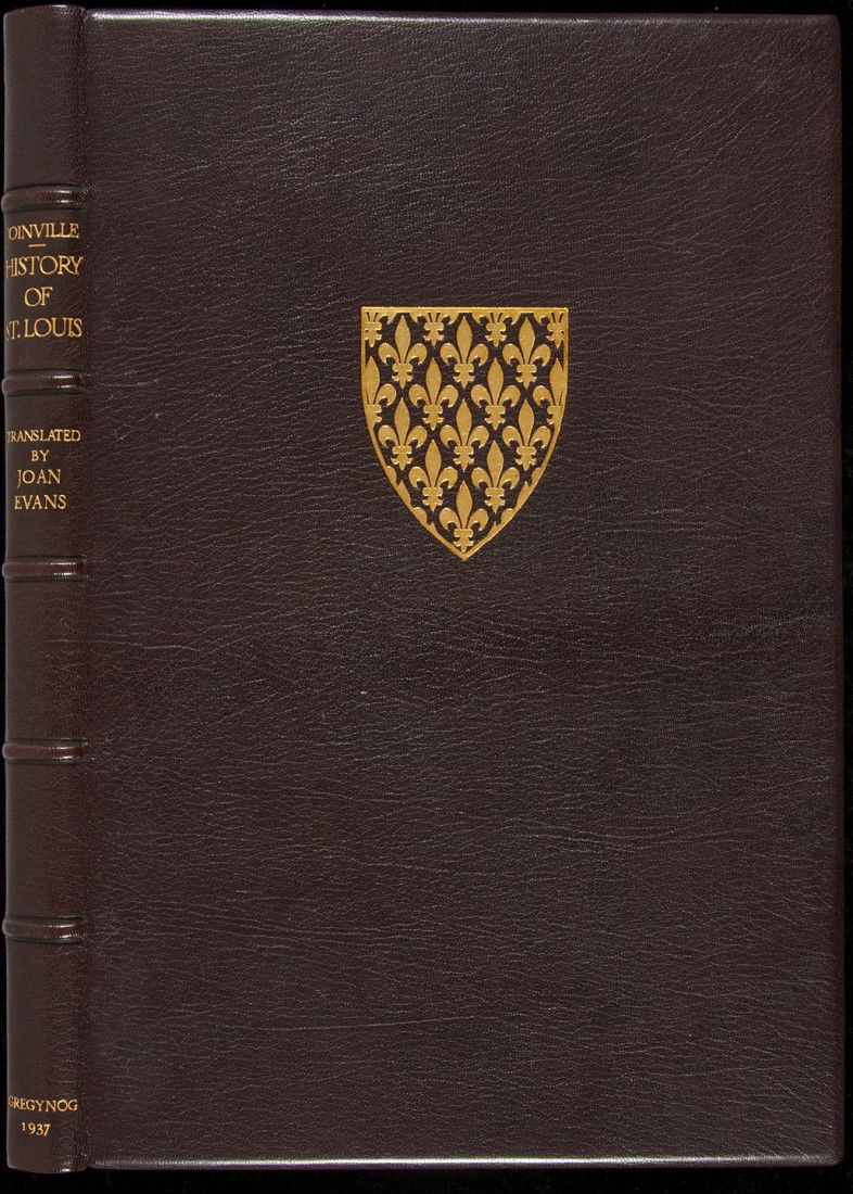 The History of Saint Louis Gregynog Press: Title: The History of Saint Louis Author: John, Lord of Joinville Seneschal of Champagne Description: Translated by Joan Evans. [vi], 157, [11] pp. 17 hand-colored armorial shields engraved on wood by