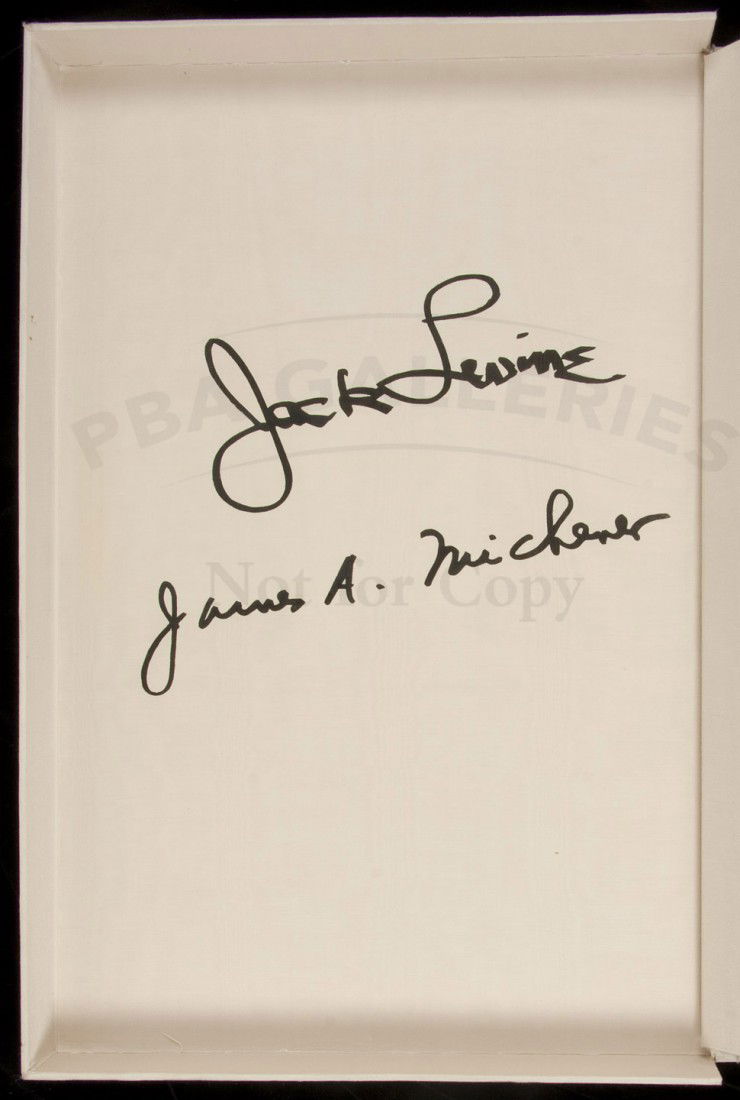 Facing East signed, limited Michener & Levine: Title: Facing East Author: Michener, James A. and Jack Levine Description: Two parts in one volume. Illustrated by James Levine. Part One is the text by Michener, illustrated by Levine in the margins