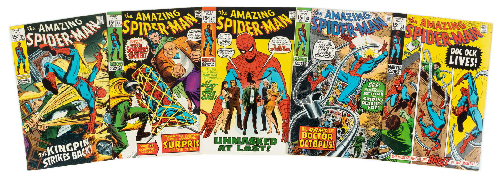 AMAZING SPIDER-MAN #s 84, 85, 87-89 * Lot of 5 Comics (1 of 2)