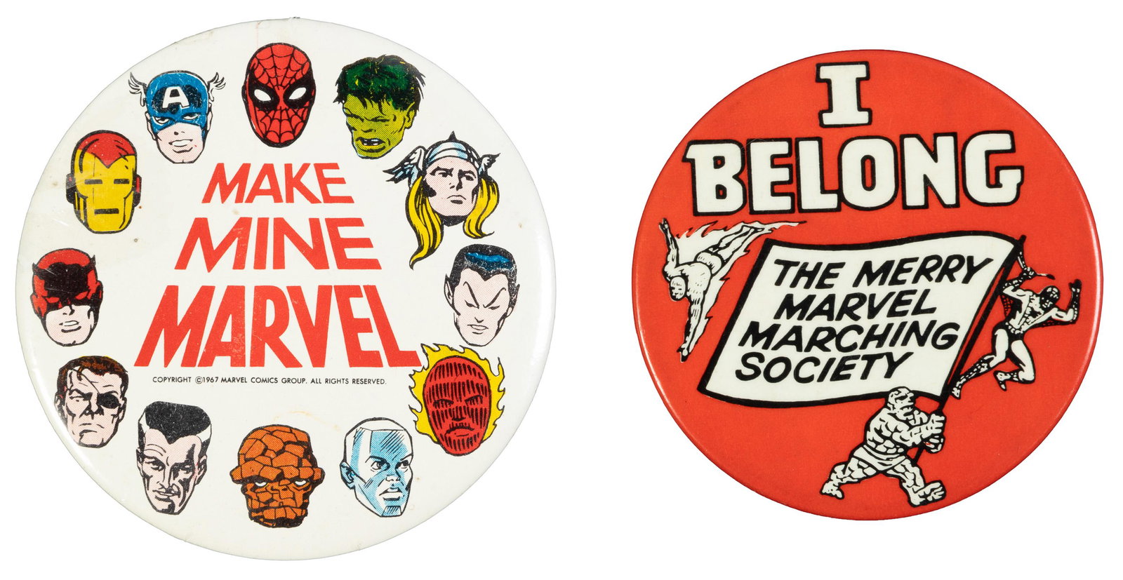 MMMS Buttons * Lot of 2 * 1960s (1 of 4)