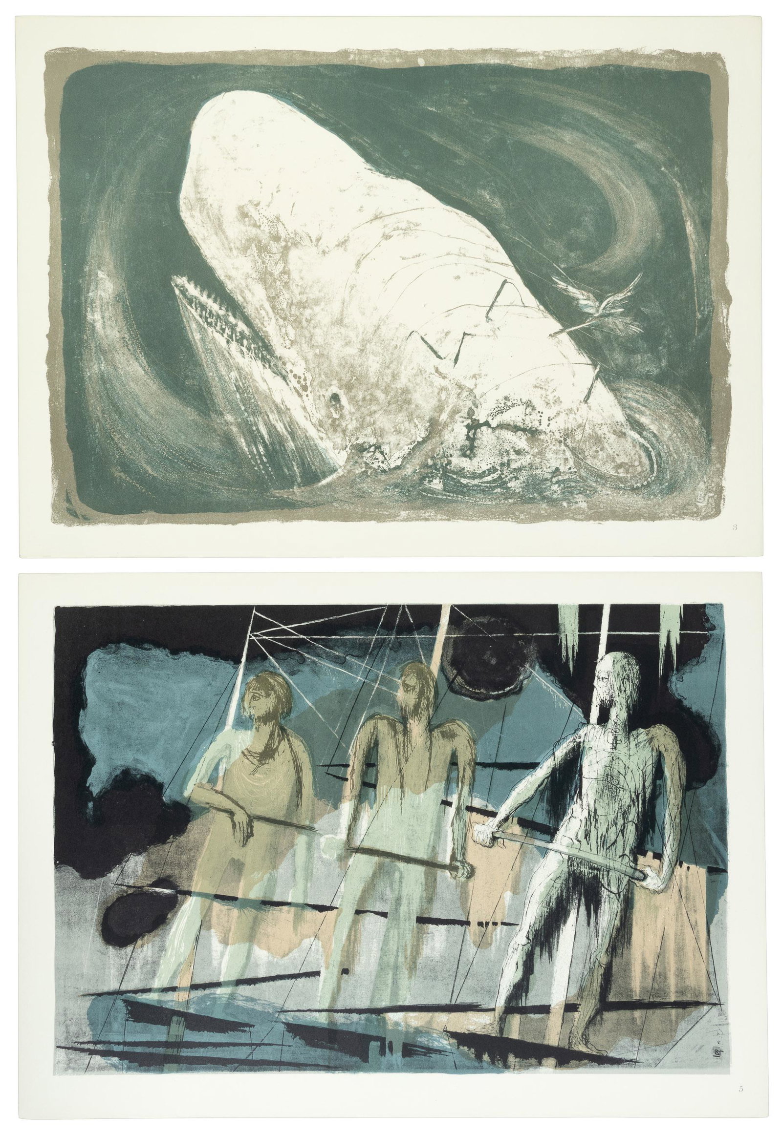 Benton Spruance's vision of Moby Dick: Heading: (Spruance, Benton, artist) Author: Thompson, Lawrance Title: Moby Dick: The Passion of Ahab Place Published: Barre, MA Publisher:Barre Publishers Date Published: 1968 Descripti