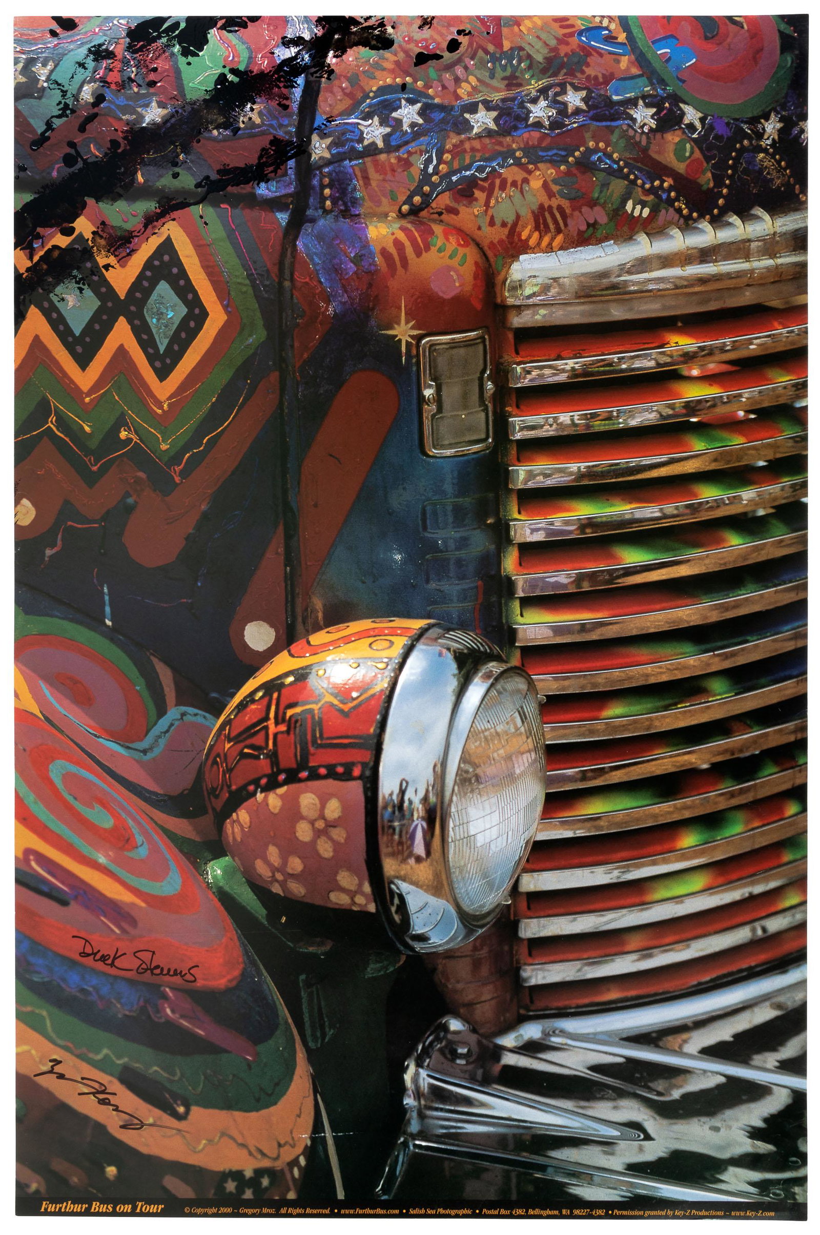 Further Bus on Tour poster signed by Ken Kesey (1 of 3)