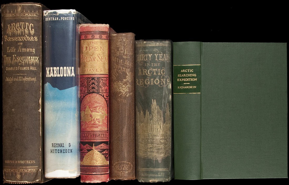 Nine volumes of works on Arctic exploration: Title: Nine volumes of works on Arctic exploration Author: ** Description: Includes: Kane, Elisha Kent. The United States Grinnell Expedition in Search of Sir John Franklin. A Personal Narrative. New 